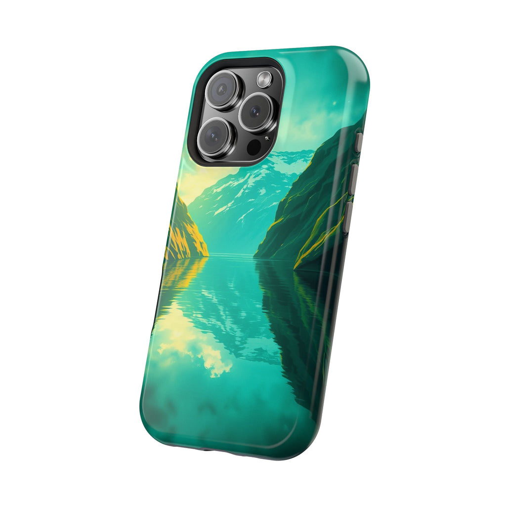 iPhone Fjord Reflection Bold Art Bold Modern Everyday Snap Case · iPhone Case