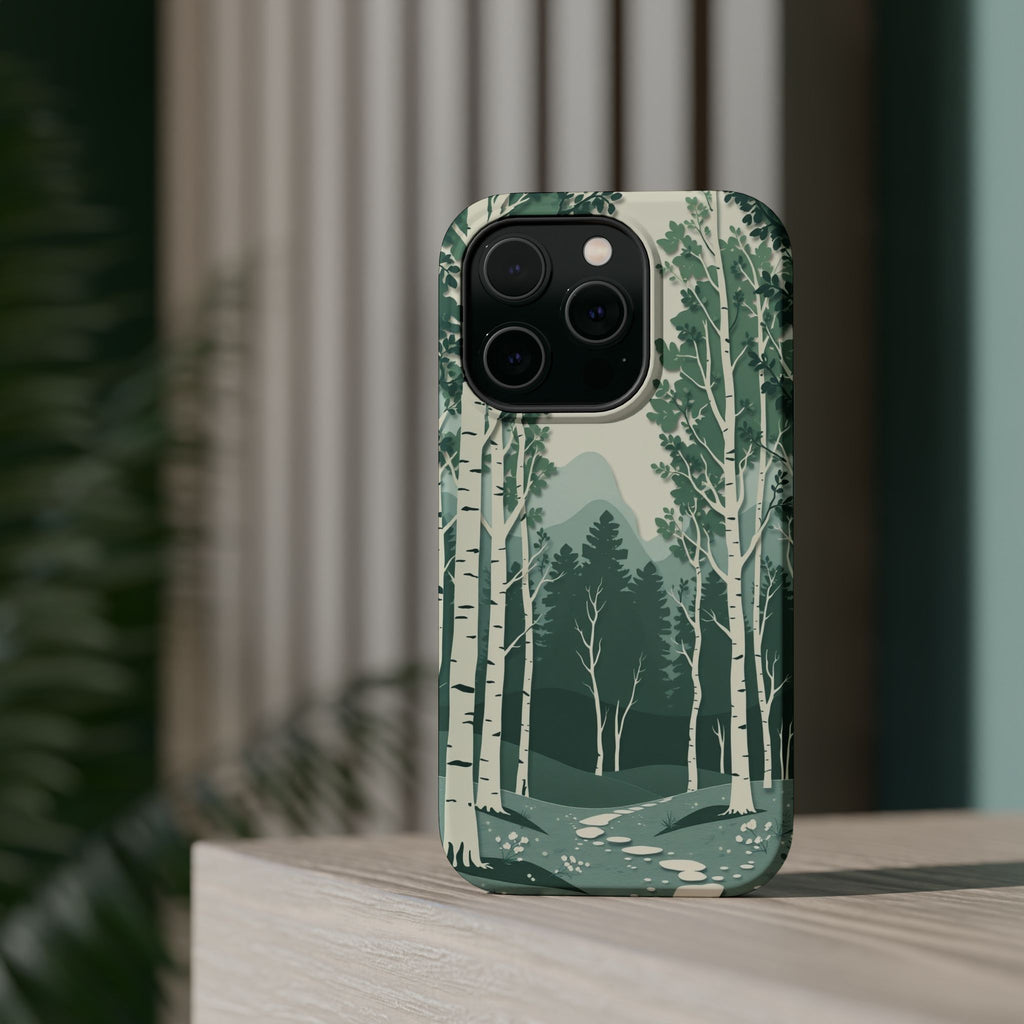 iPhone Birch Grove Paper Cut Art Bold Modern Everyday Snap Case · iPhone Case