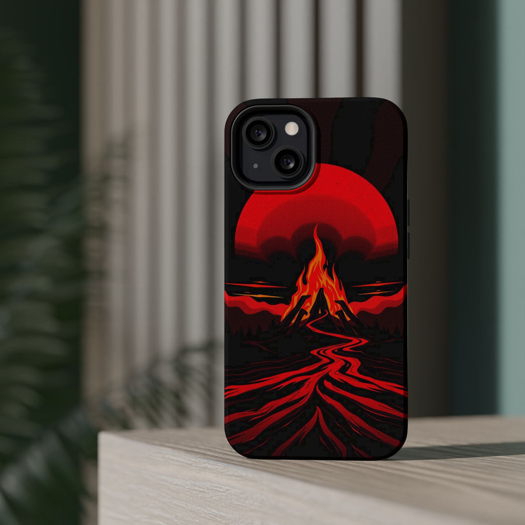 iPhone Black And Crimson Wildfire Glow Slim Everyday Designer Case · iPhone Case
