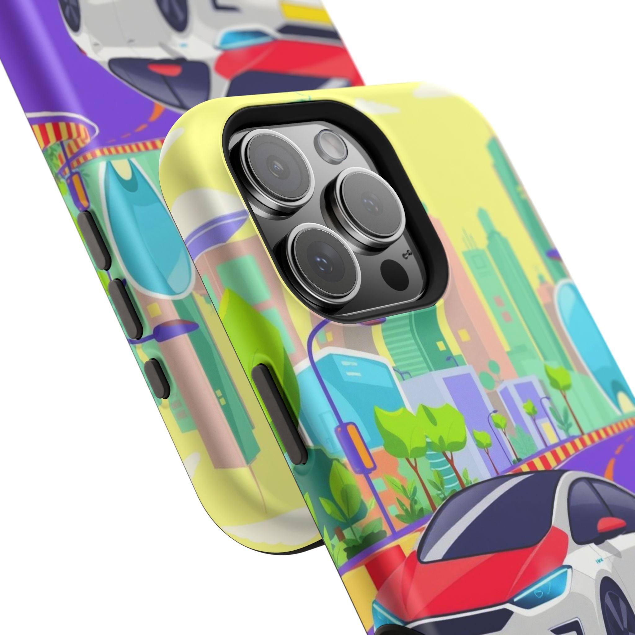 iPhone Electric Car Future Kids Fun Phone Case Gift Slim Snap Case · iPhone Case