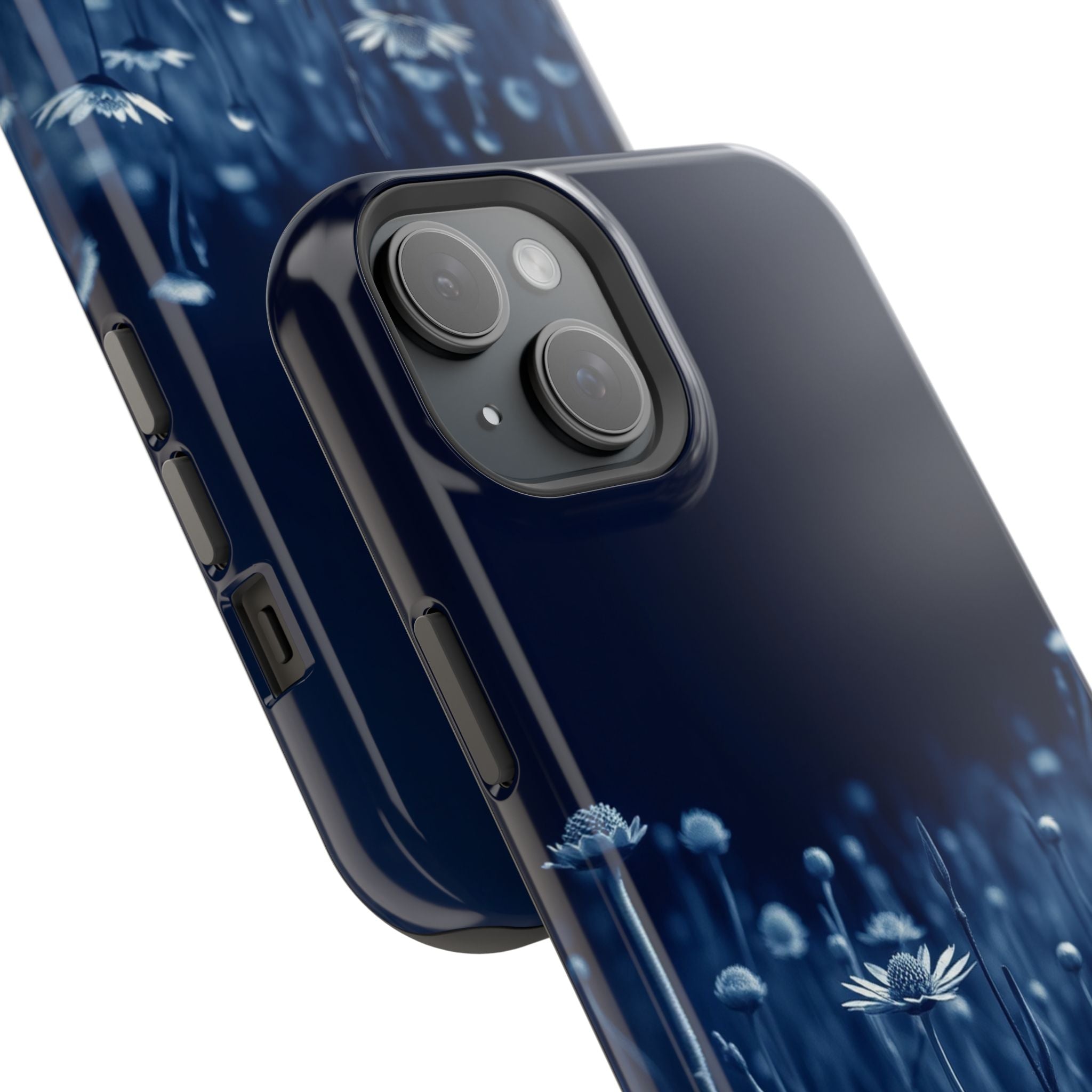 iPhone Midnight Blue And Silver Wildflower Field Clean iPhone Minimal · iPhone C