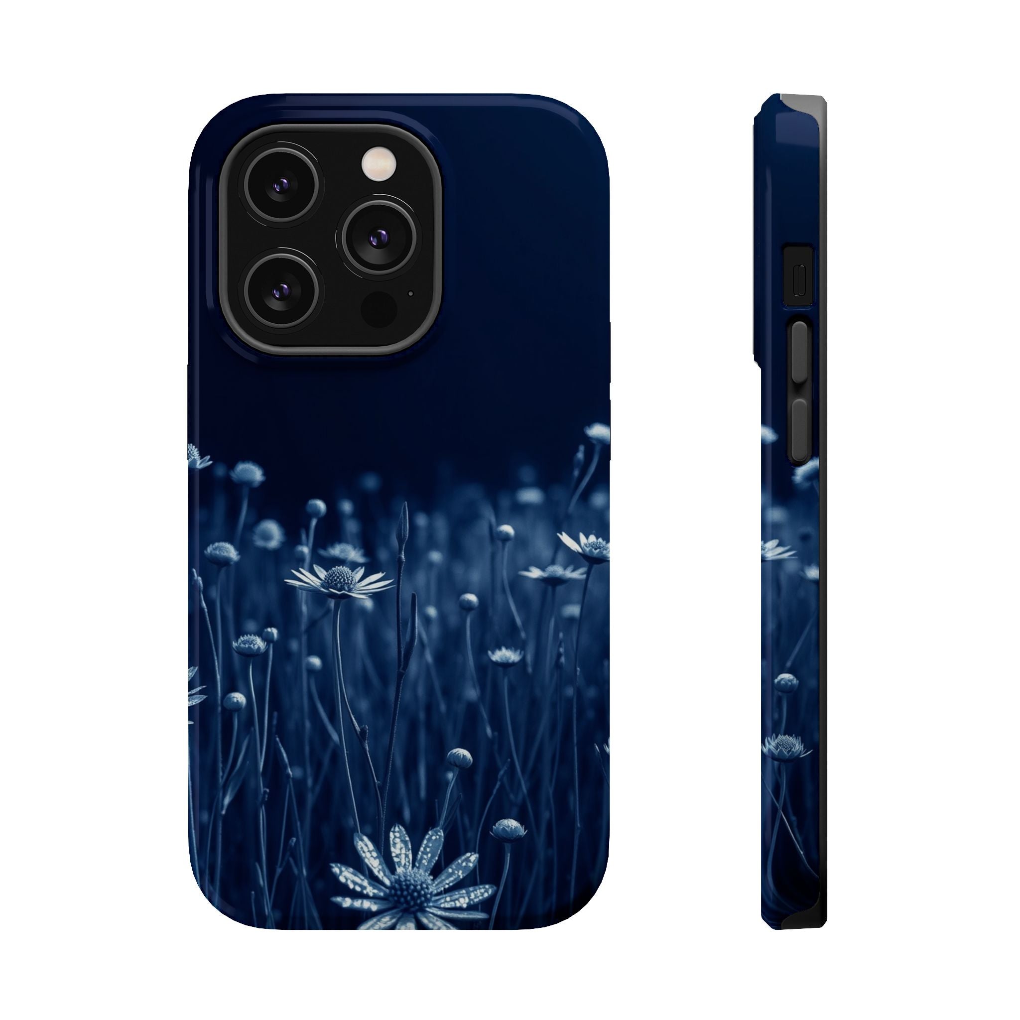 iPhone Midnight Blue And Silver Wildflower Field Clean iPhone Minimal · iPhone C