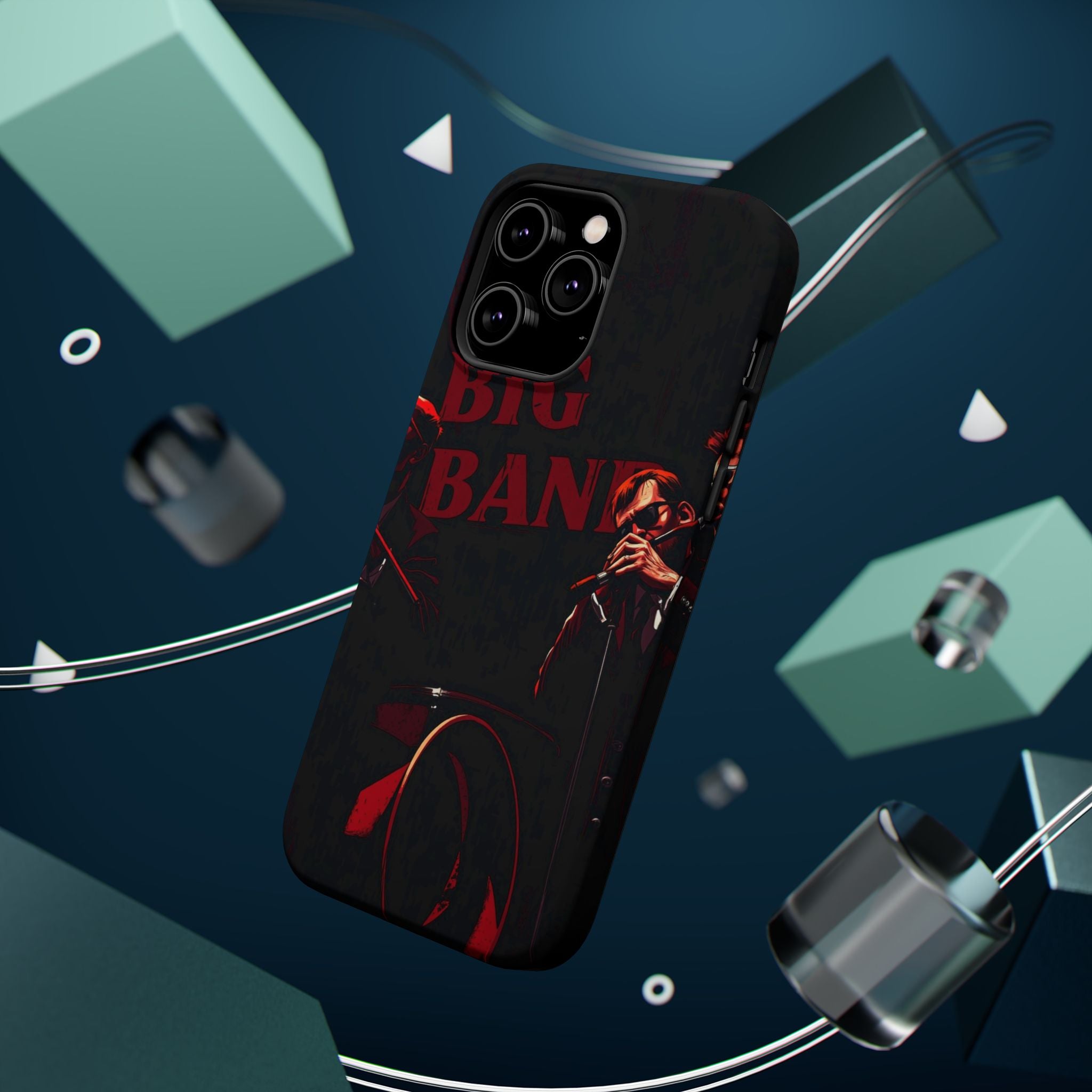 iPhone Black And Crimson Big Band Era Slim Everyday Designer Case · iPhone Case