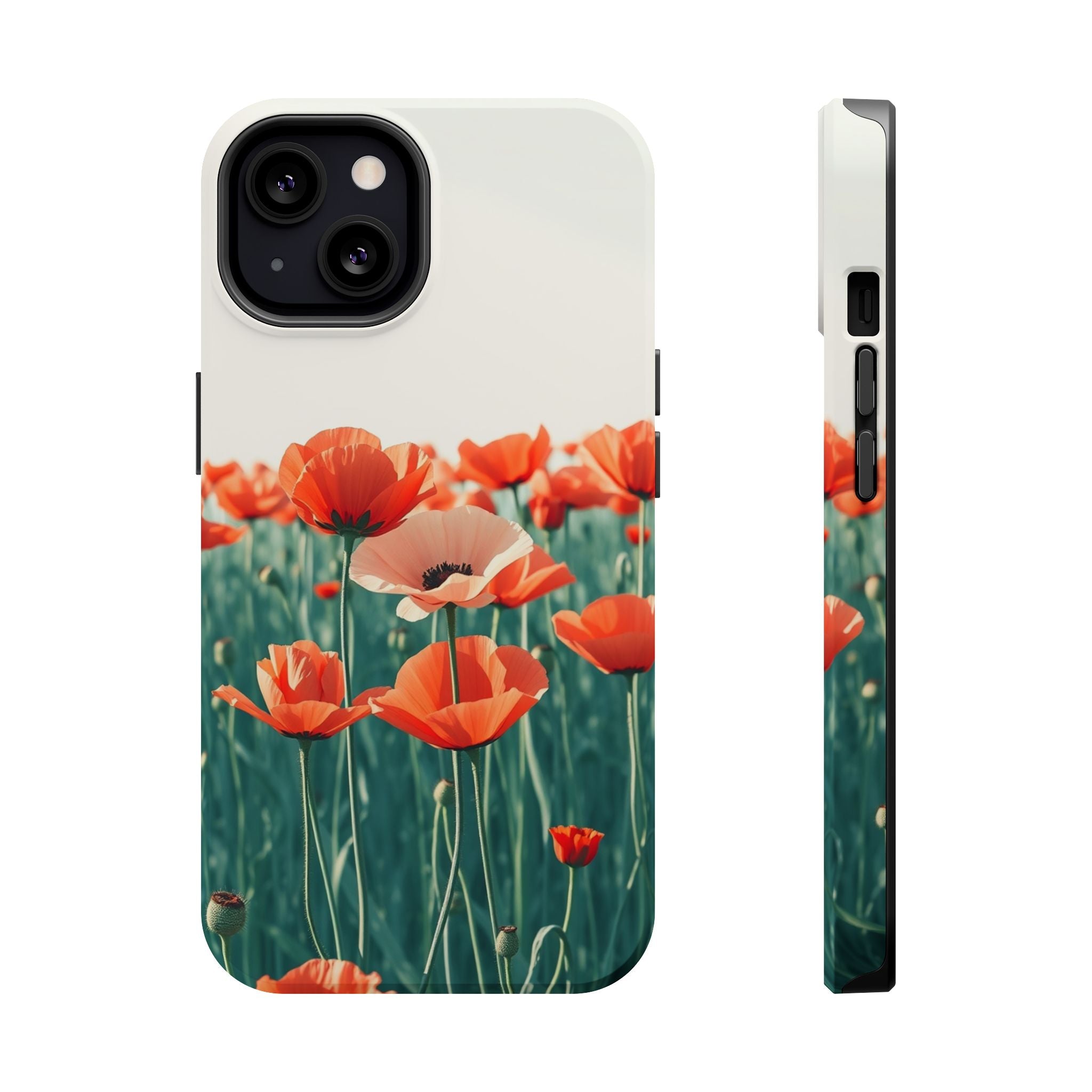 iPhone Mint And Blush Poppy Field 10 Slim Everyday Designer Case · iPhone Case