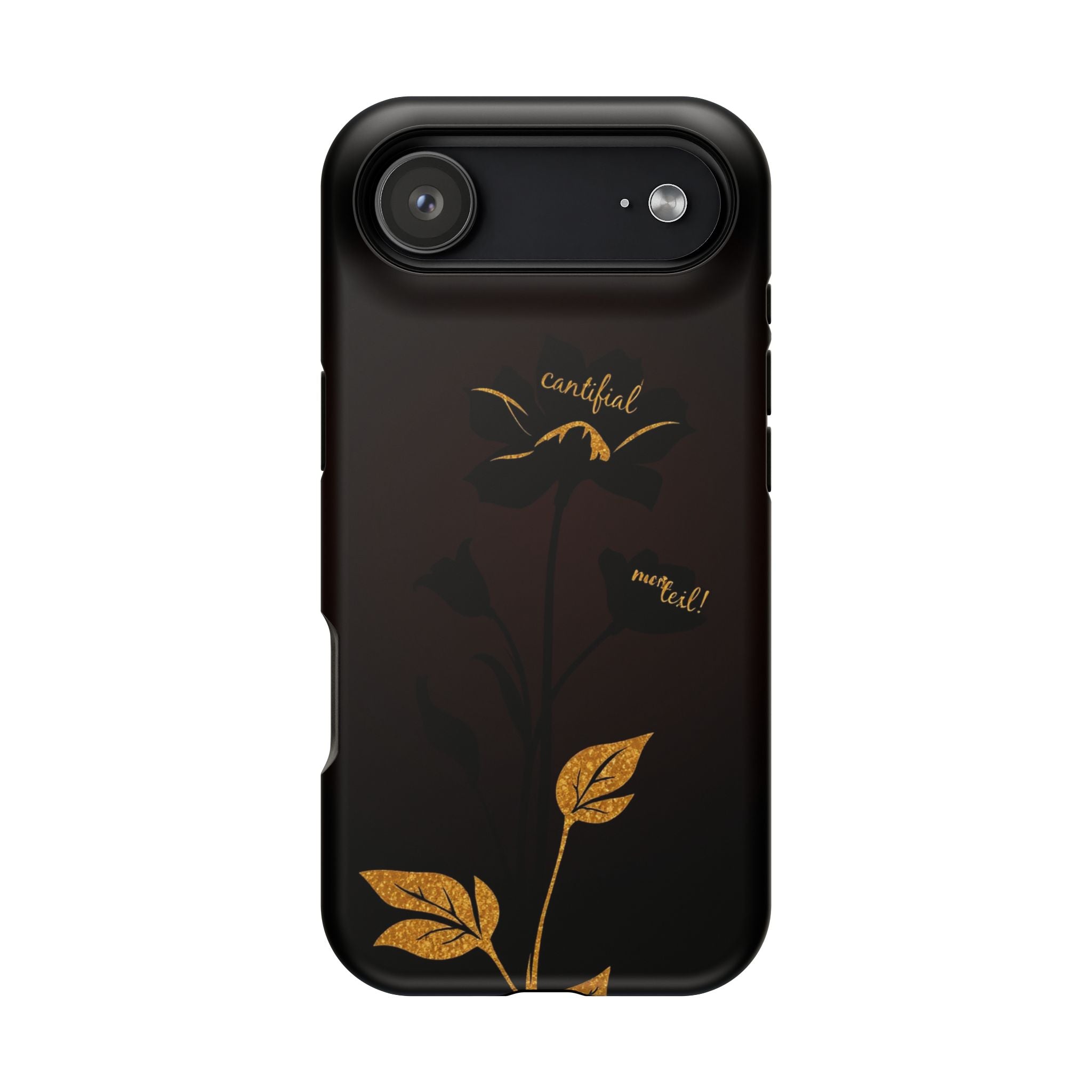 iPhone Earthy Floral Silhouette Design Slim Everyday Designer Case · iPhone Case