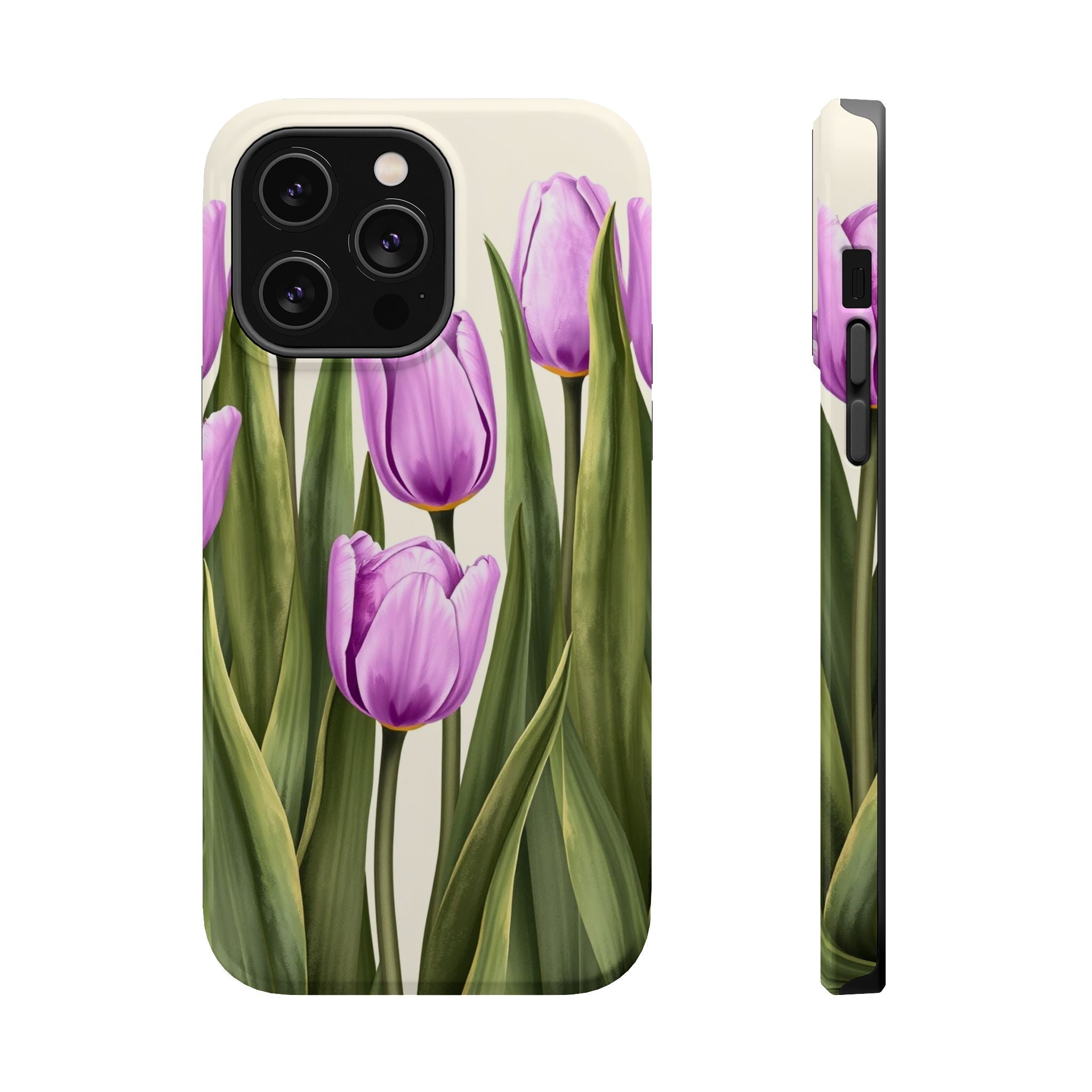 iPhone Tulip Row Electric Art 14 Bold Modern Everyday Snap Case · iPhone Case