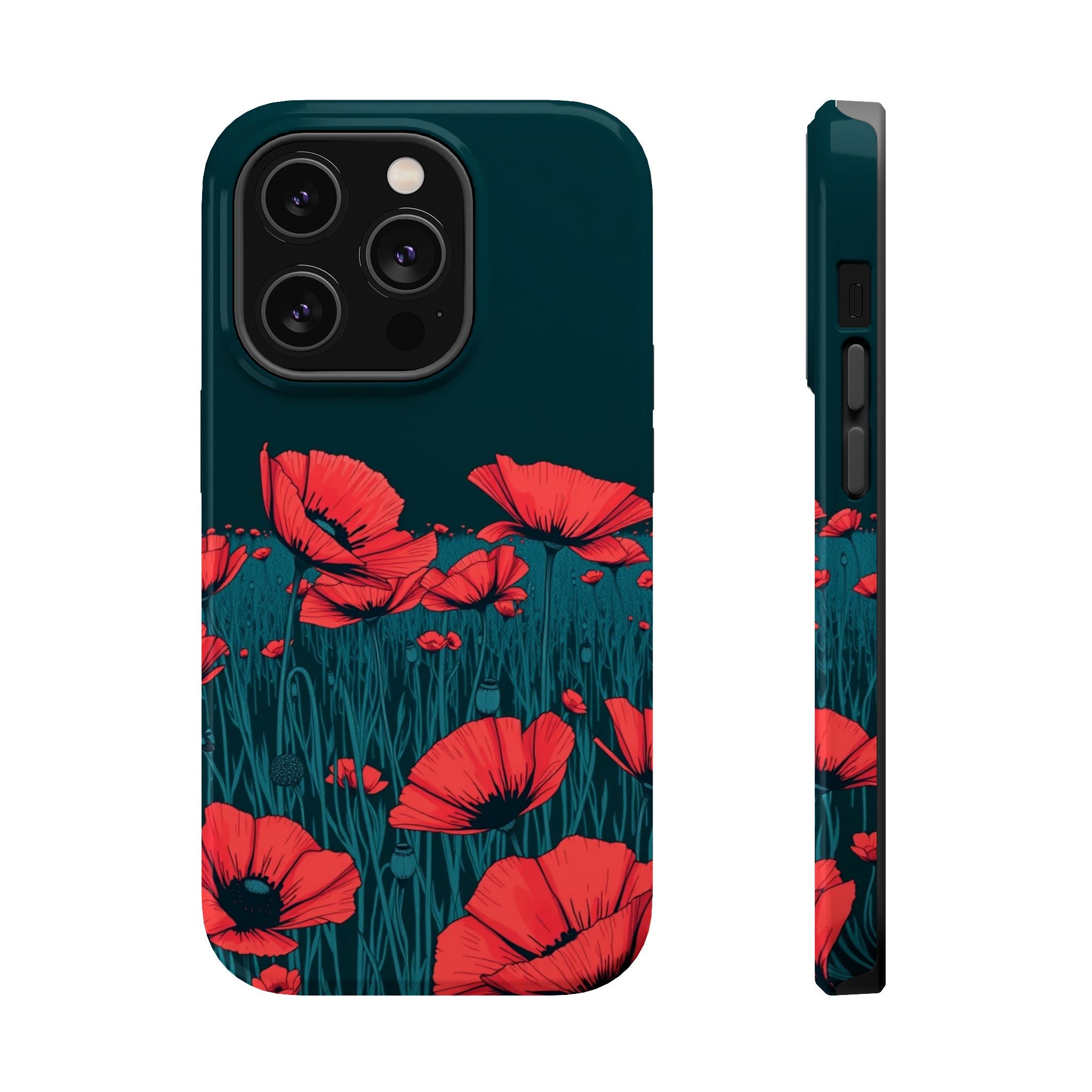 iPhone Poppy Field Dark Gothic Ink Clean Minimal Snap Cas Slim Snap Case · iPhon