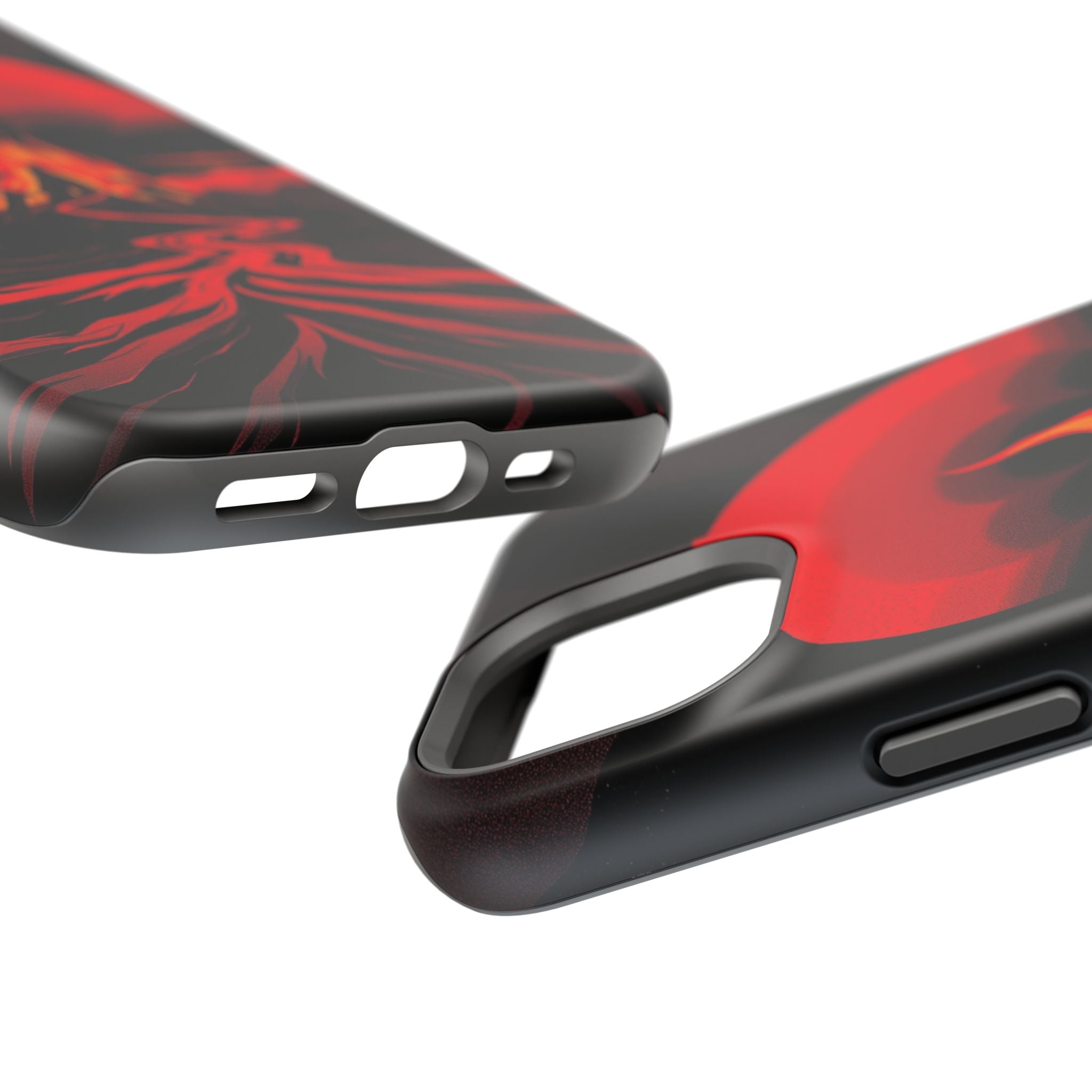 iPhone Black And Crimson Wildfire Glow Slim Everyday Designer Case · iPhone Case