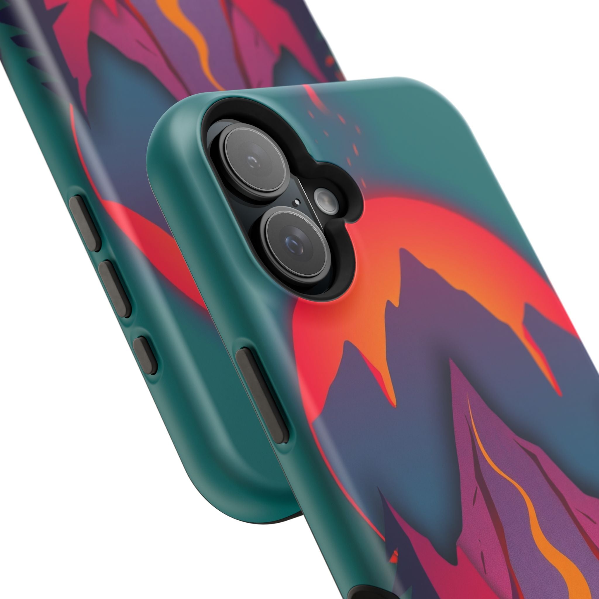 iPhone Cyan And Magenta Wildfire Glow Slim Everyday iPhone 12 Designer · iPhone