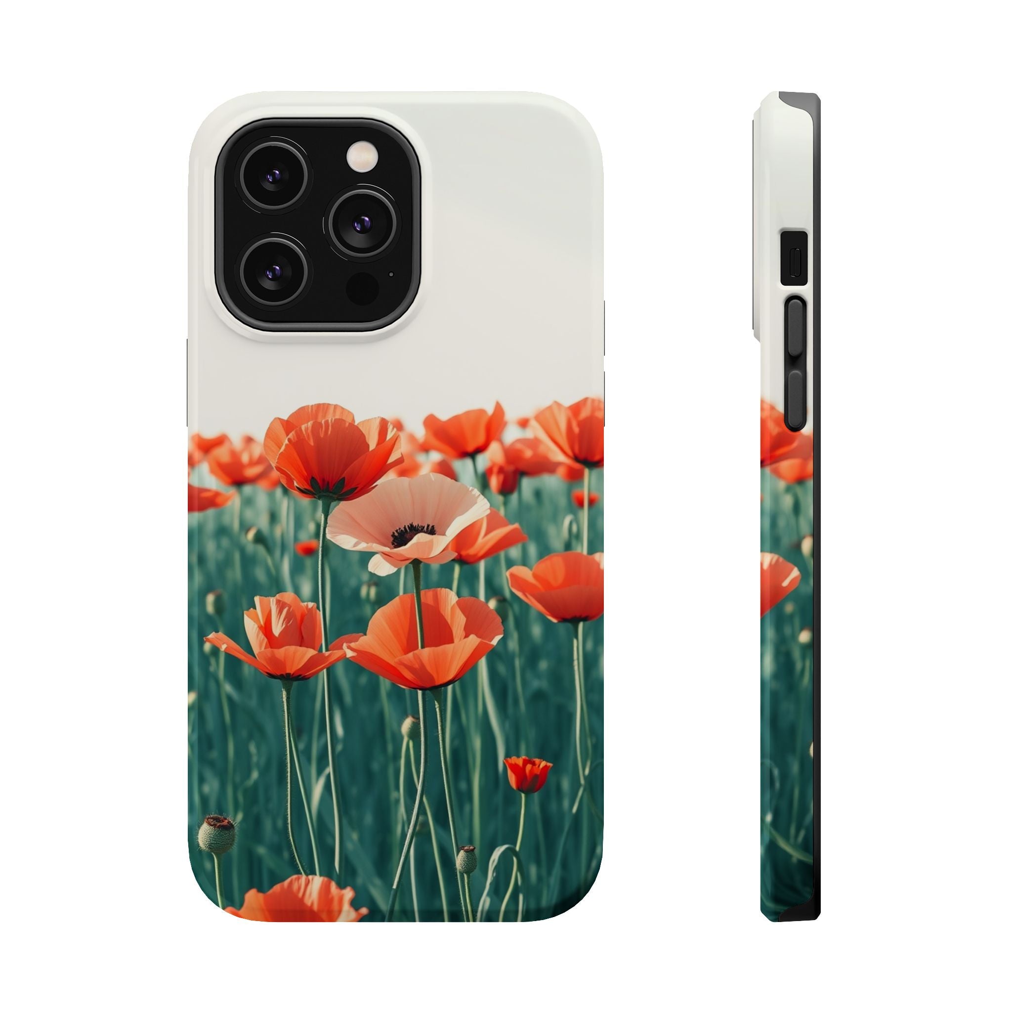 iPhone Mint And Blush Poppy Field 10 Slim Everyday Designer Case · iPhone Case