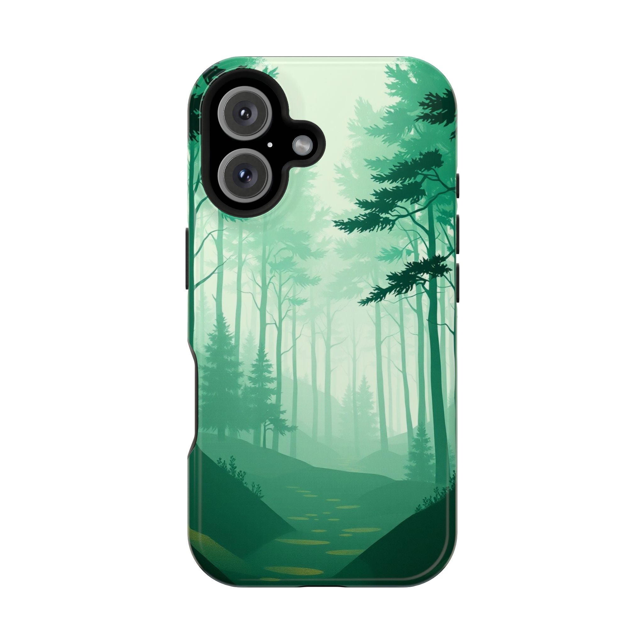 iPhone Earthy Misty Forest Path Design Slim Everyday Designer Case · iPhone Case