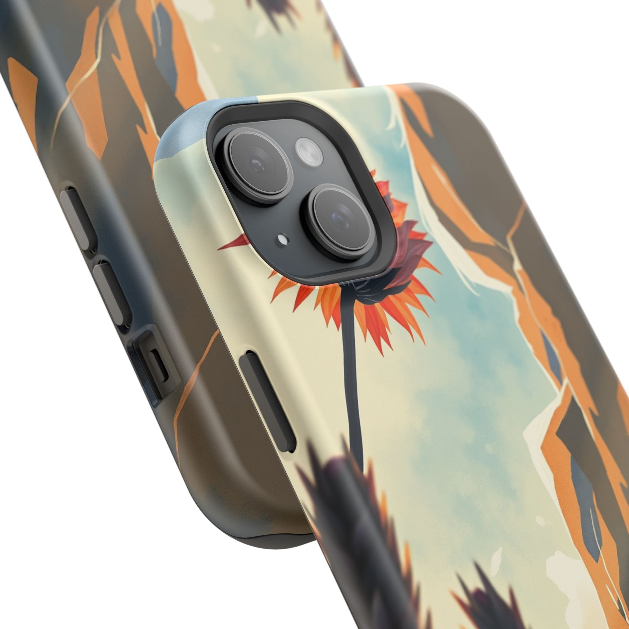 iPhone Bud Burst Vibrant Watercolor Artistic Everyday Cas Slim Snap Case · iPhon