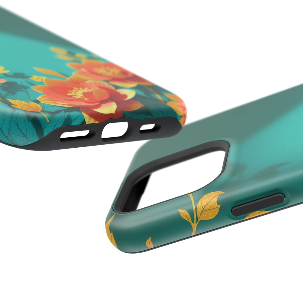 iPhone Floral Gold Foil Paper Cut Art Slim Everyday Designer Case · iPhone Case