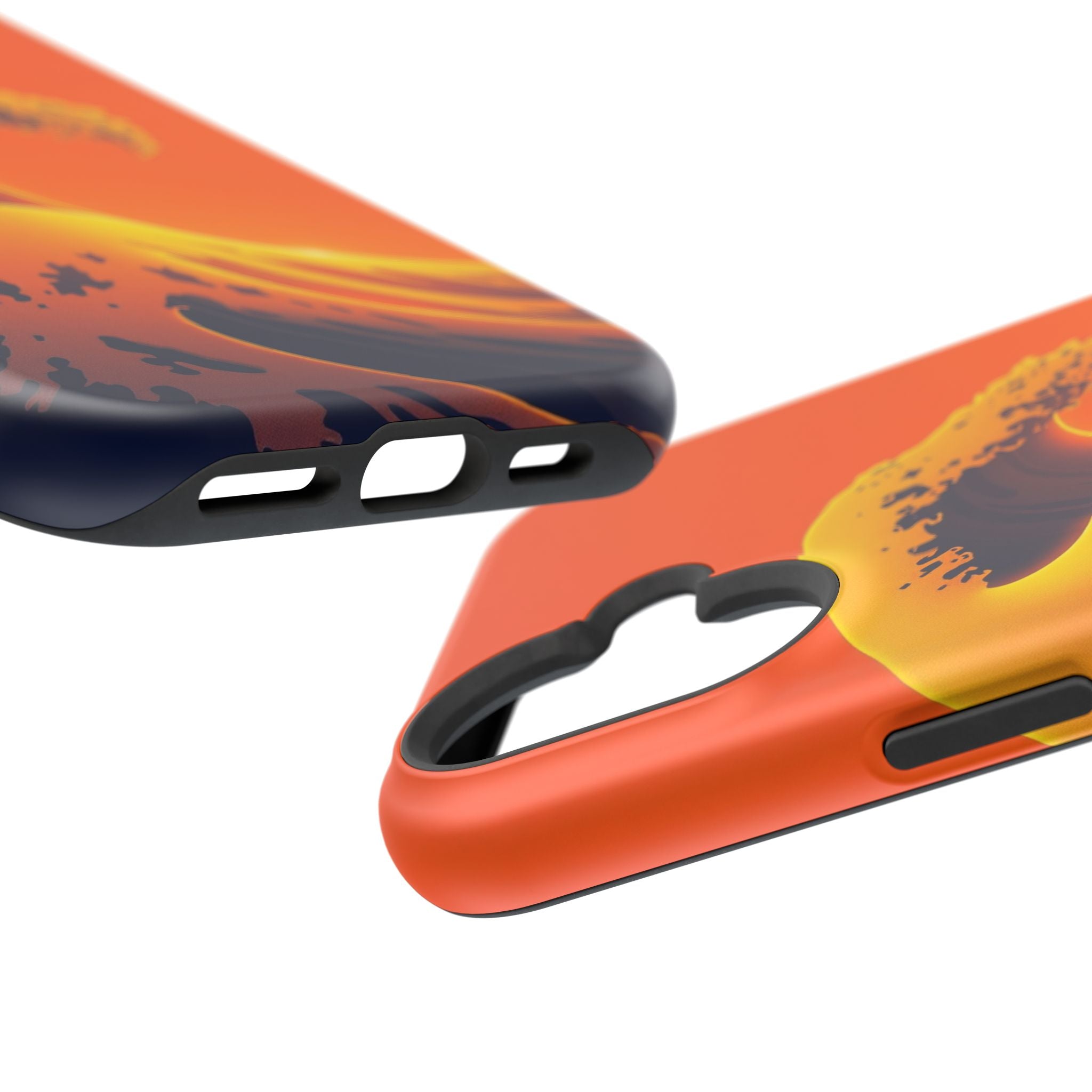 iPhone Mustard And Rust Holographic Wave Slim Everyday iPhone Designer · iPhone