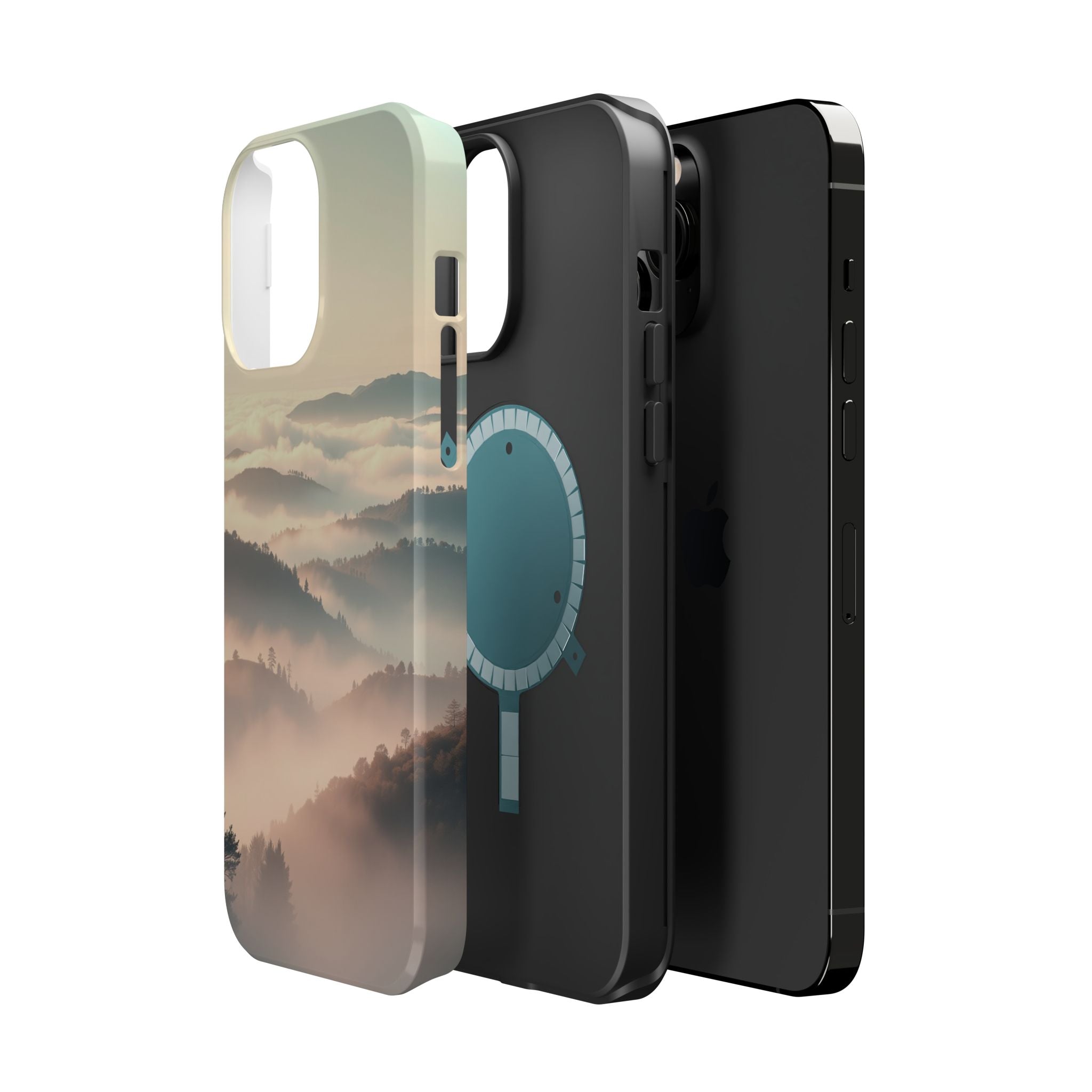 iPhone Mint And Blush Fog Rolling Over Hills Slim iPhone Everyday · iPhone Case