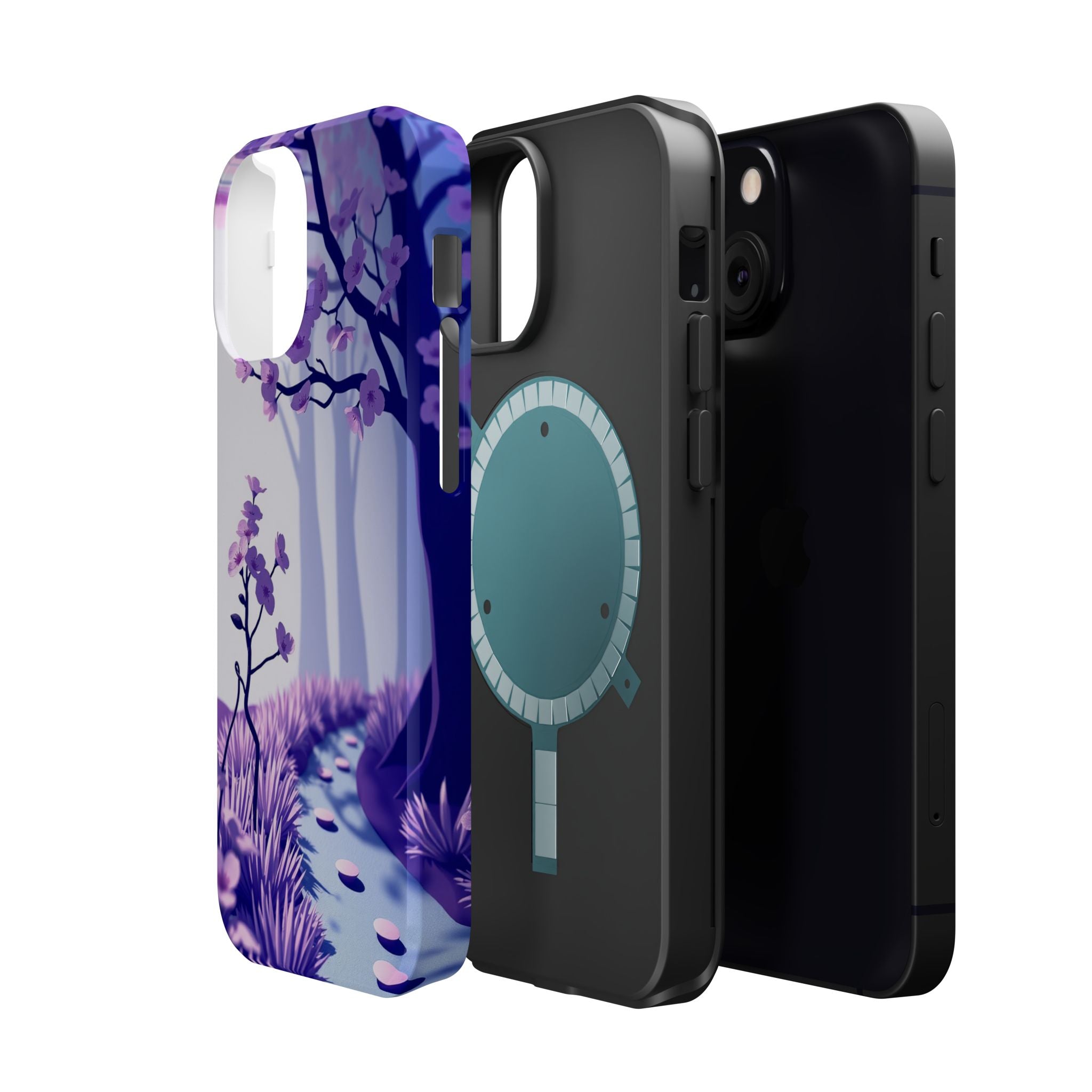 iPhone Blossom Trail Paper Cut Art Bold Modern Everyday Snap Case · iPhone Case