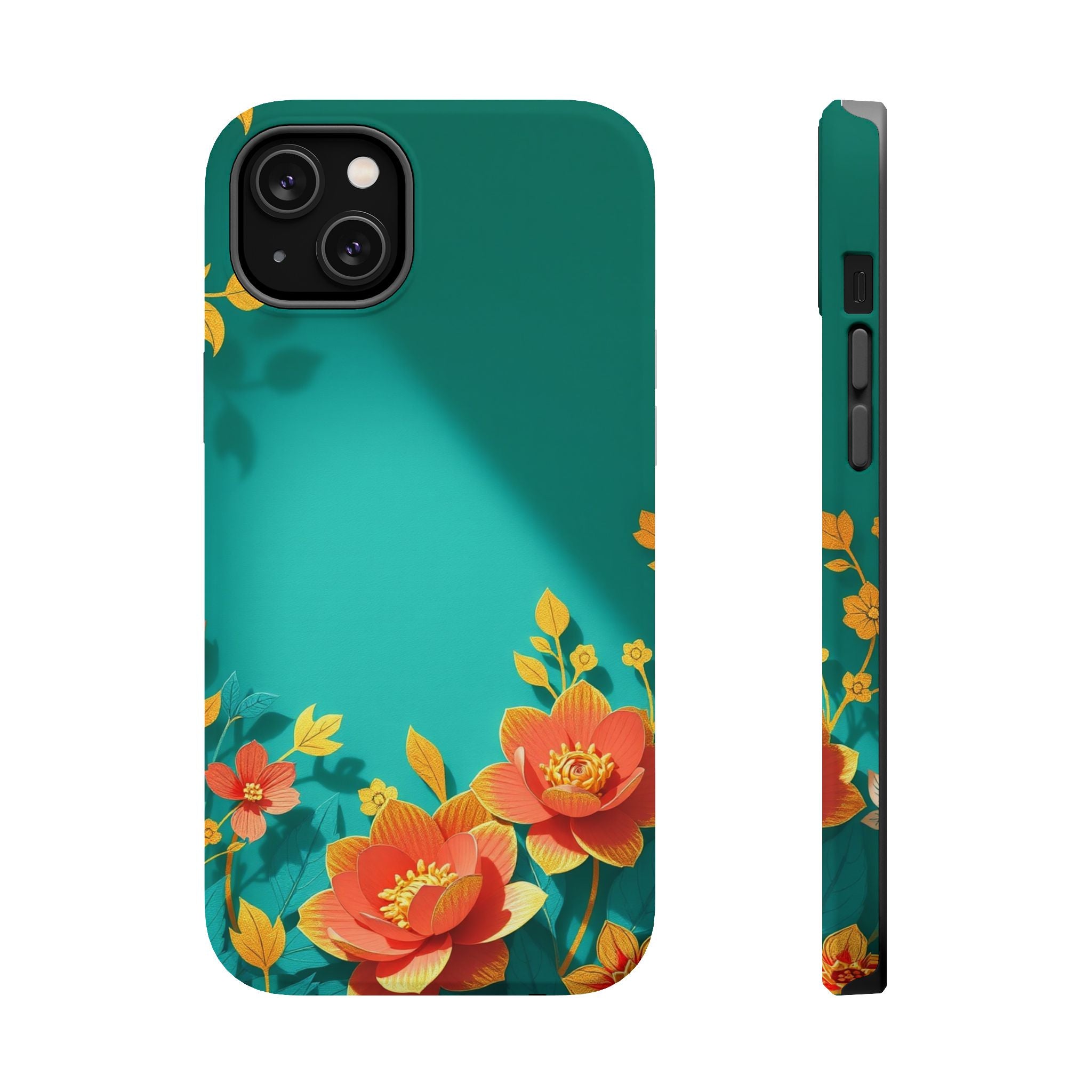 iPhone Floral Gold Foil Paper Cut Art Slim Everyday Designer Case · iPhone Case