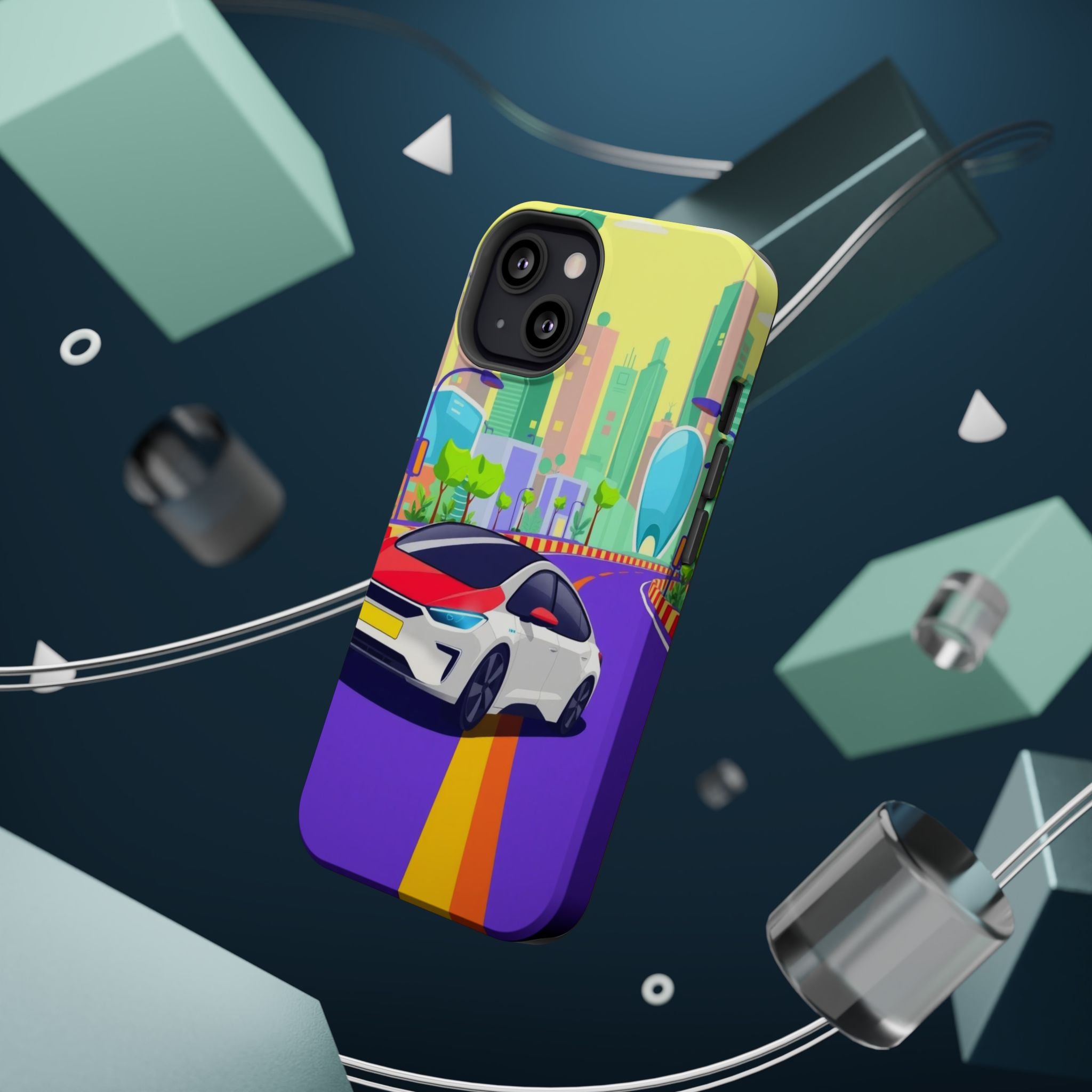 iPhone Electric Car Future Kids Fun Phone Case Gift Slim Snap Case · iPhone Case