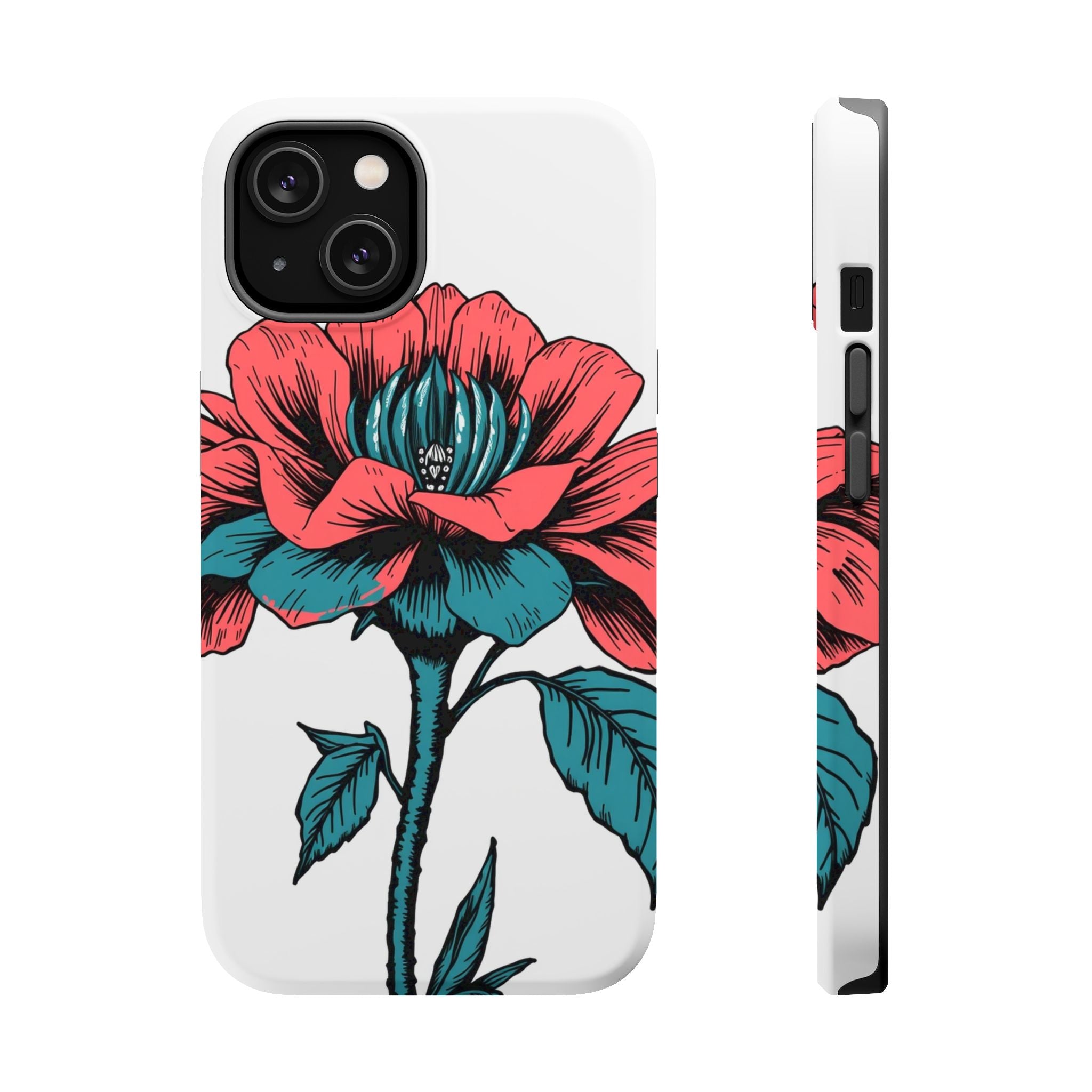 iPhone Garden Party Bloom Dark Gothic Ink Slim Snap Case · iPhone Case