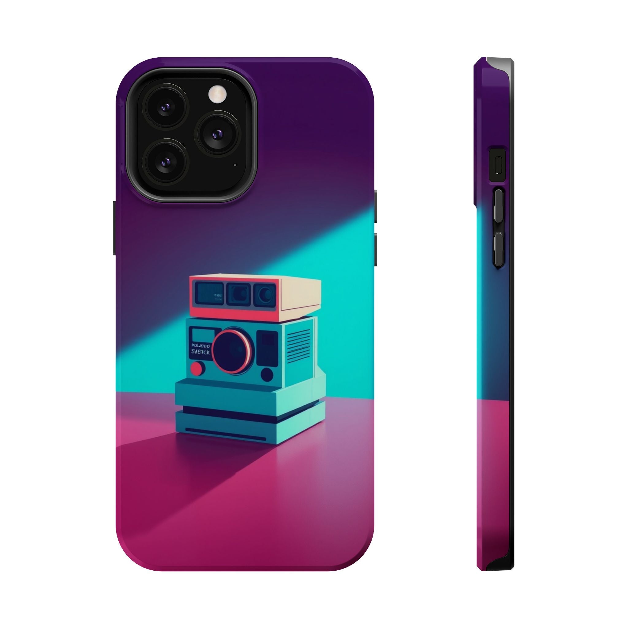 iPhone Polaroid Stack Memory Pop Art Bold Slim Everyday Designer Case · iPhone C