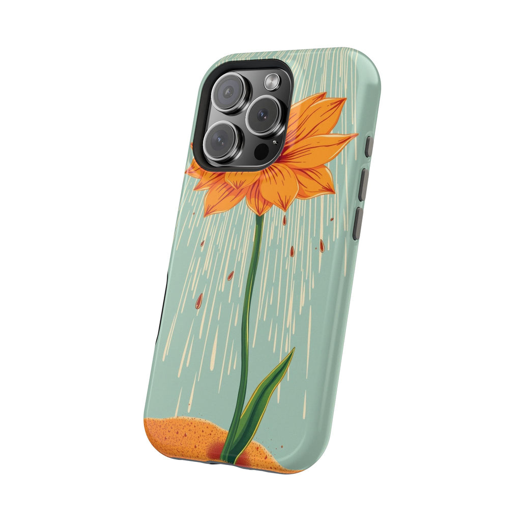 iPhone Spring Shower Bloom Vintage Retro Poster Soft iPhone Finish · iPhone Case