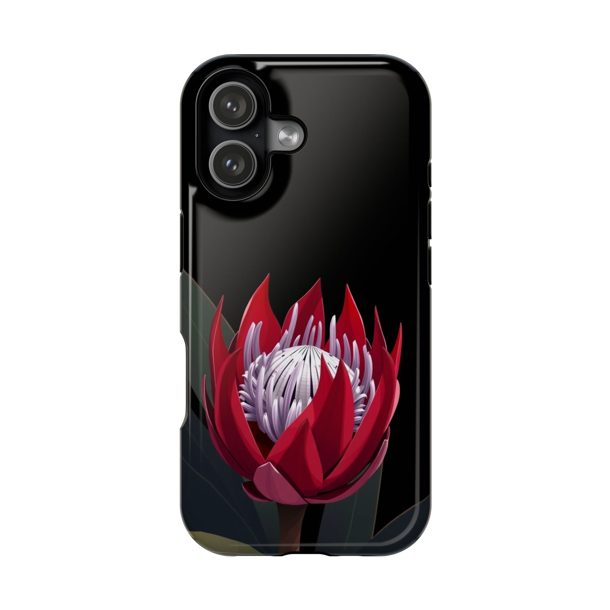 iPhone Black And Crimson Protea Bold Slim Everyday Designer Case · iPhone Case