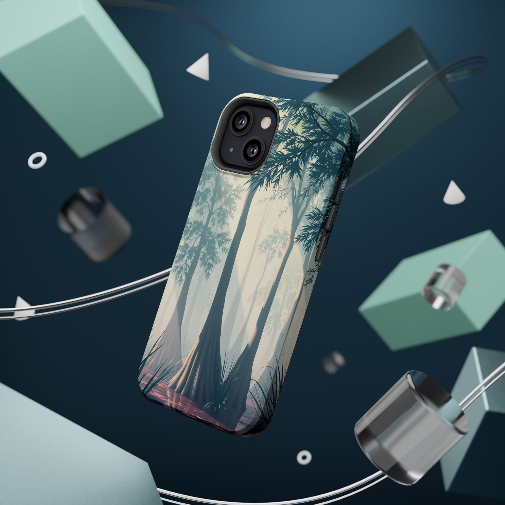 iPhone Mint And Blush Cypress Swamp Slim Everyday Designer Case · iPhone Case