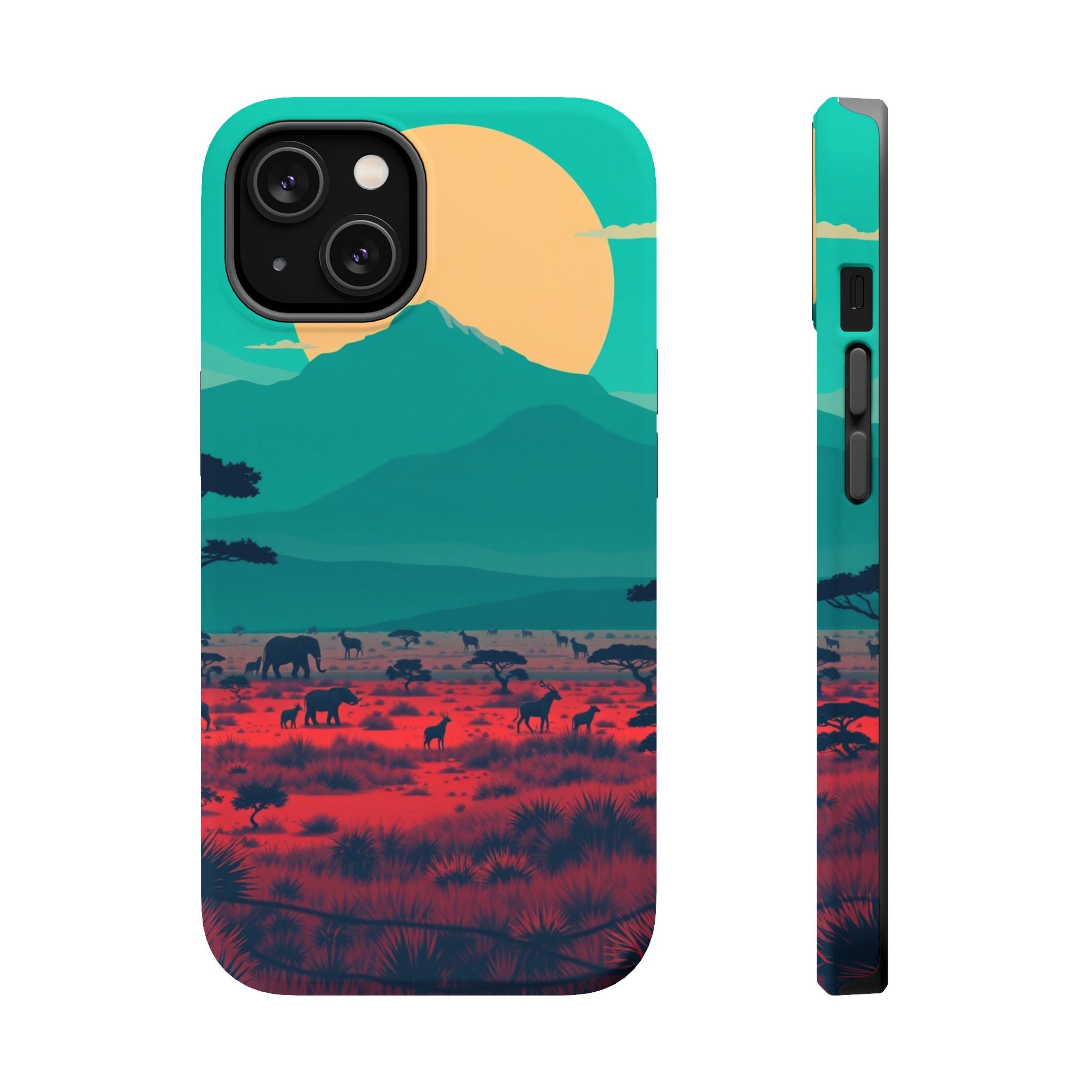 iPhone Savanna Horizon Vintage Retro Poster Slim iPhone Everyday · iPhone Case