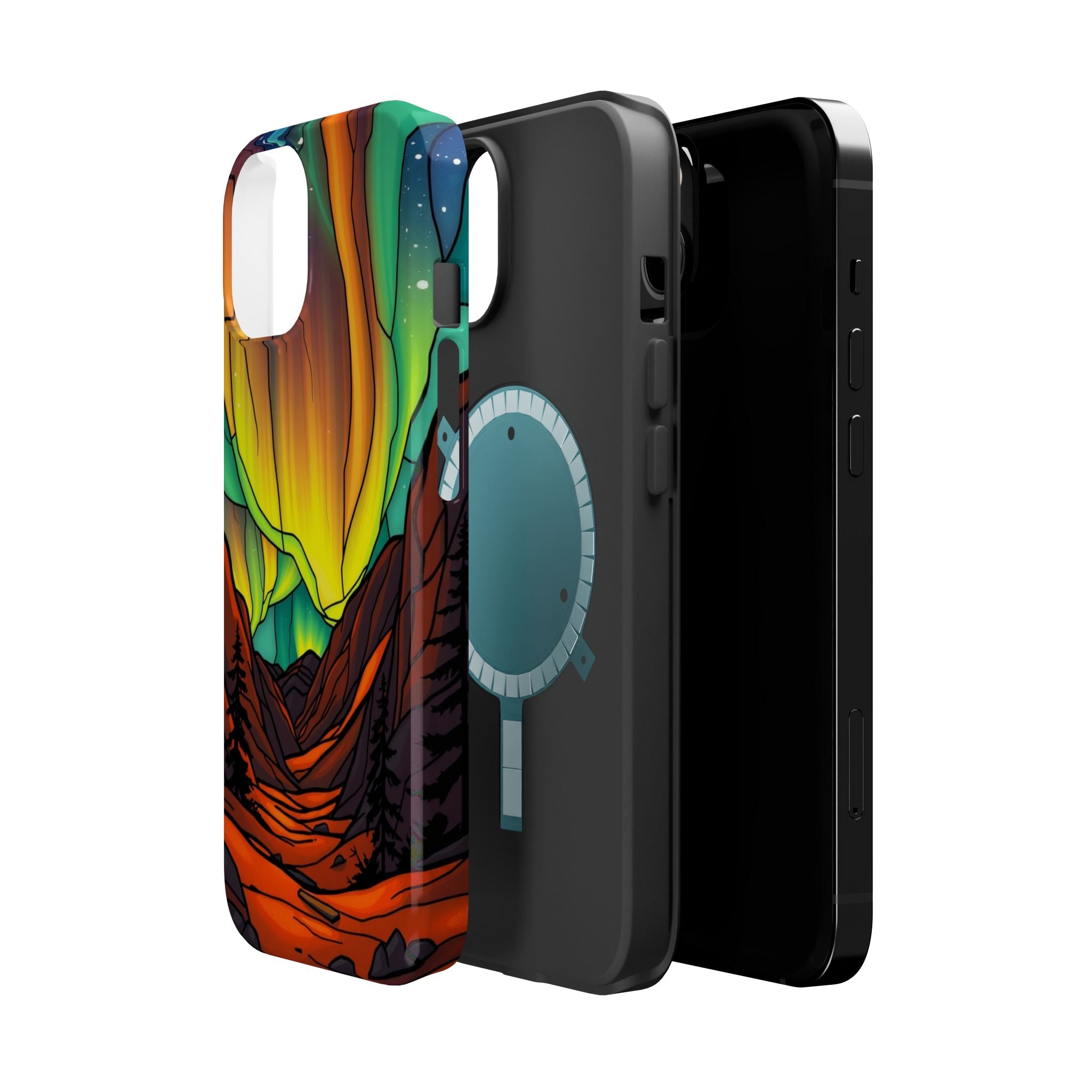 iPhone Vibrant Northern Lights Design Slim Everyday Designer Case · iPhone Case