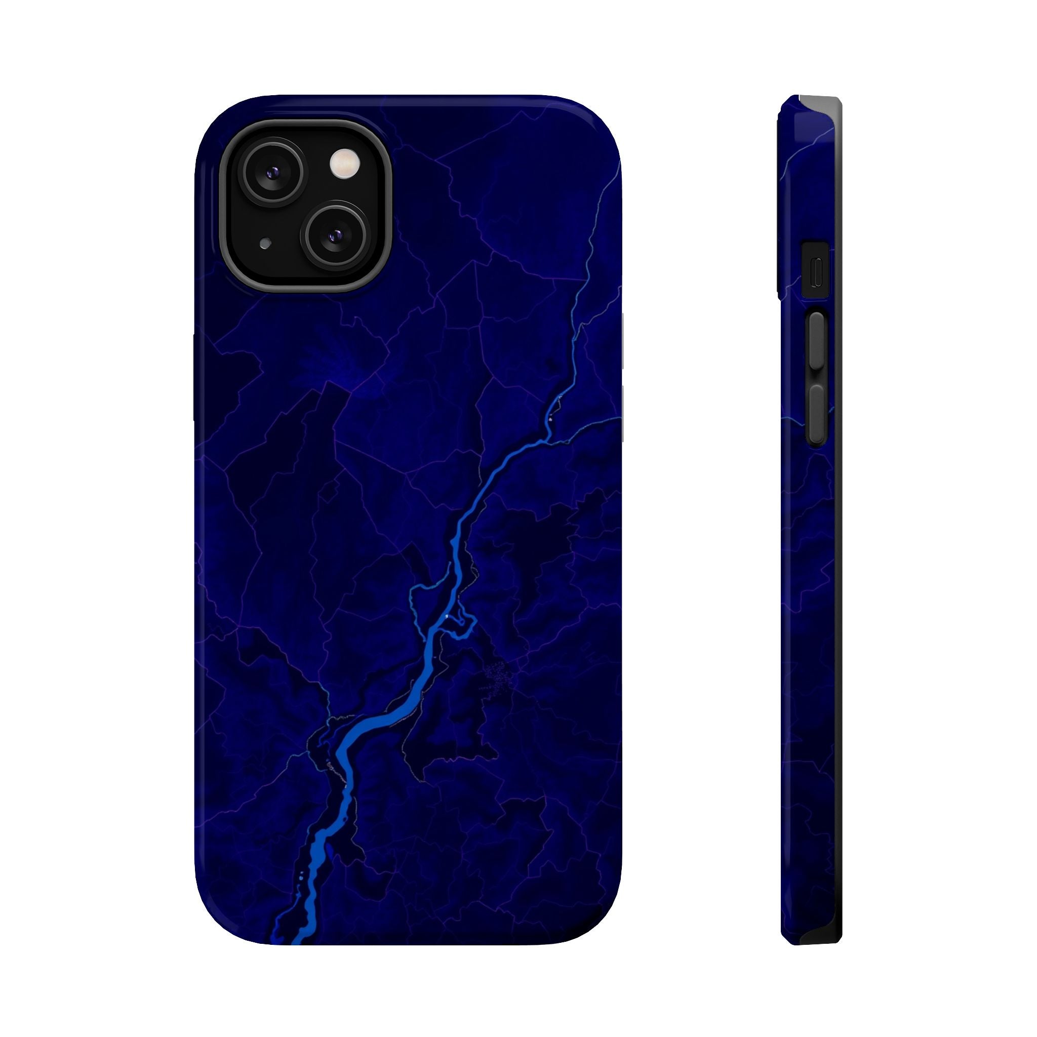 iPhone Thermal Map Dark Gothic Ink Bold Modern Everyday Snap Case · iPhone Case