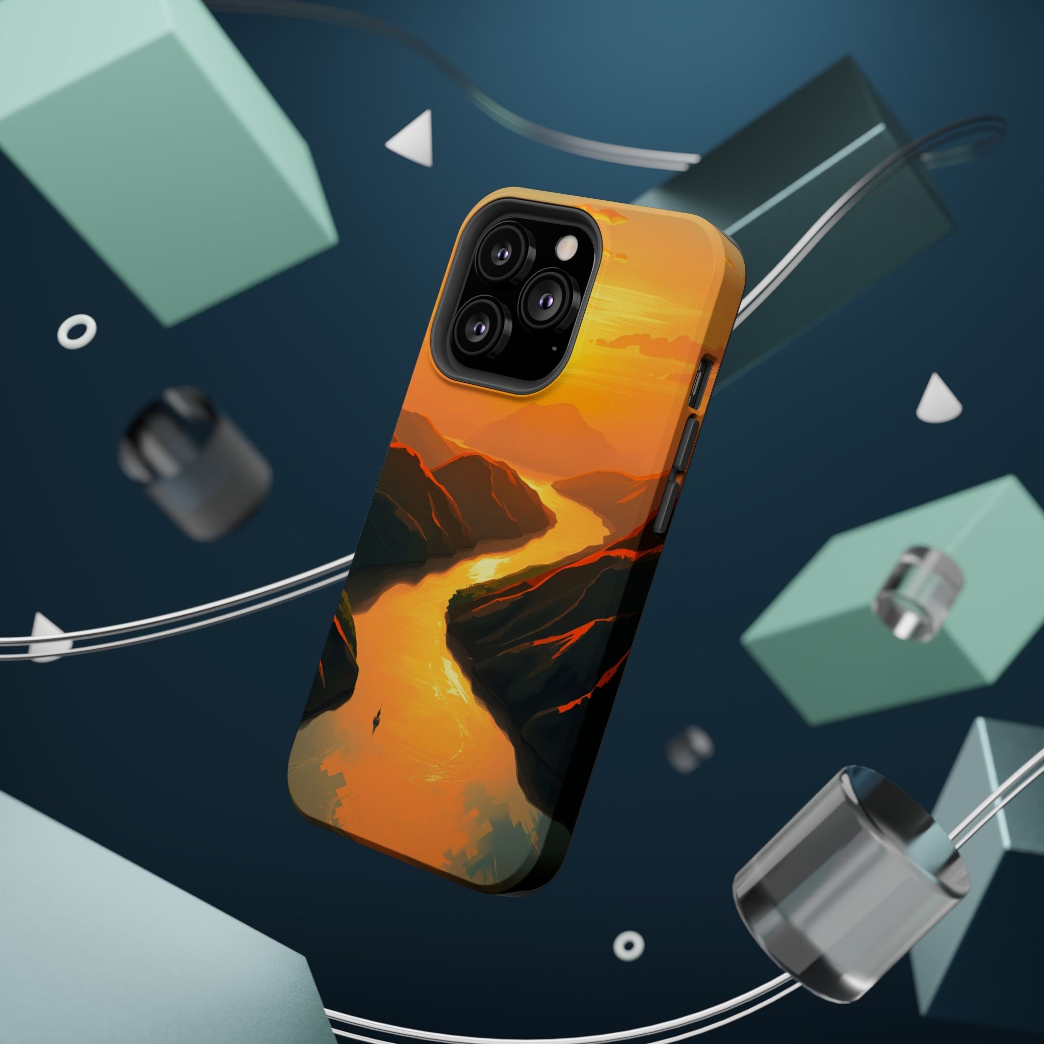 iPhone River Delta Aerial Oil Painting Impressionist iPhone Slim · iPhone Case