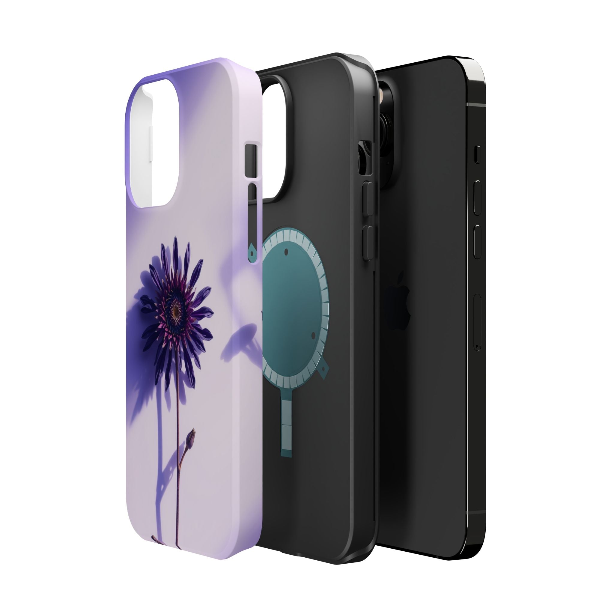 iPhone Indigo And Violet Dried Flower Flat Lay Soft iPhone Finish · iPhone Case