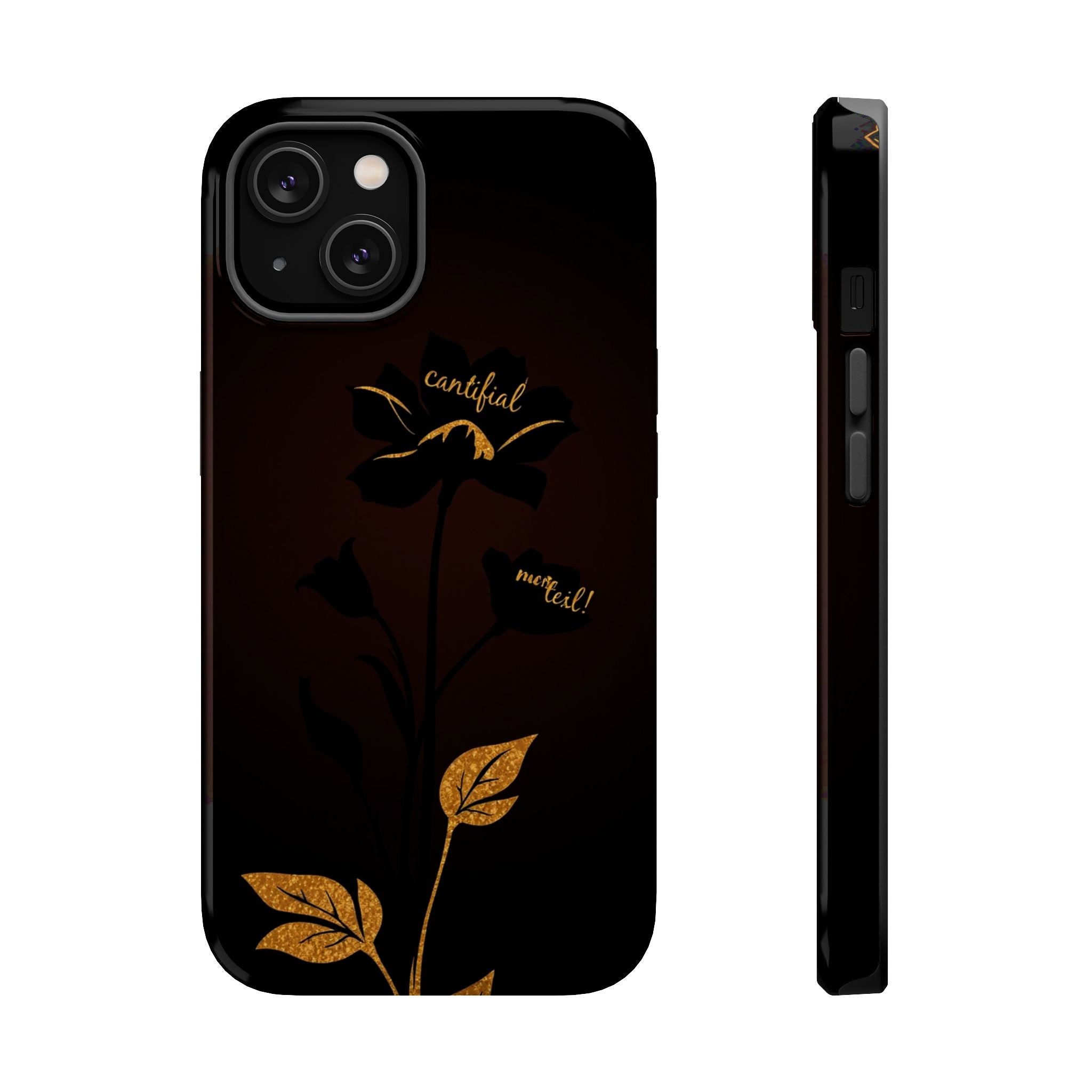 iPhone Earthy Floral Silhouette Design Slim Everyday Designer Case · iPhone Case