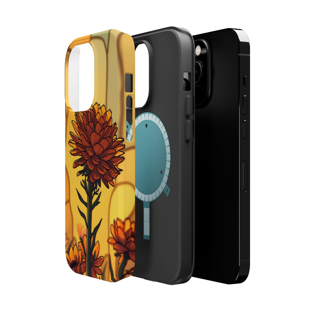 iPhone Sunset Amber And Peach Ranunculus Stack Soft iPhone Finish · iPhone Case