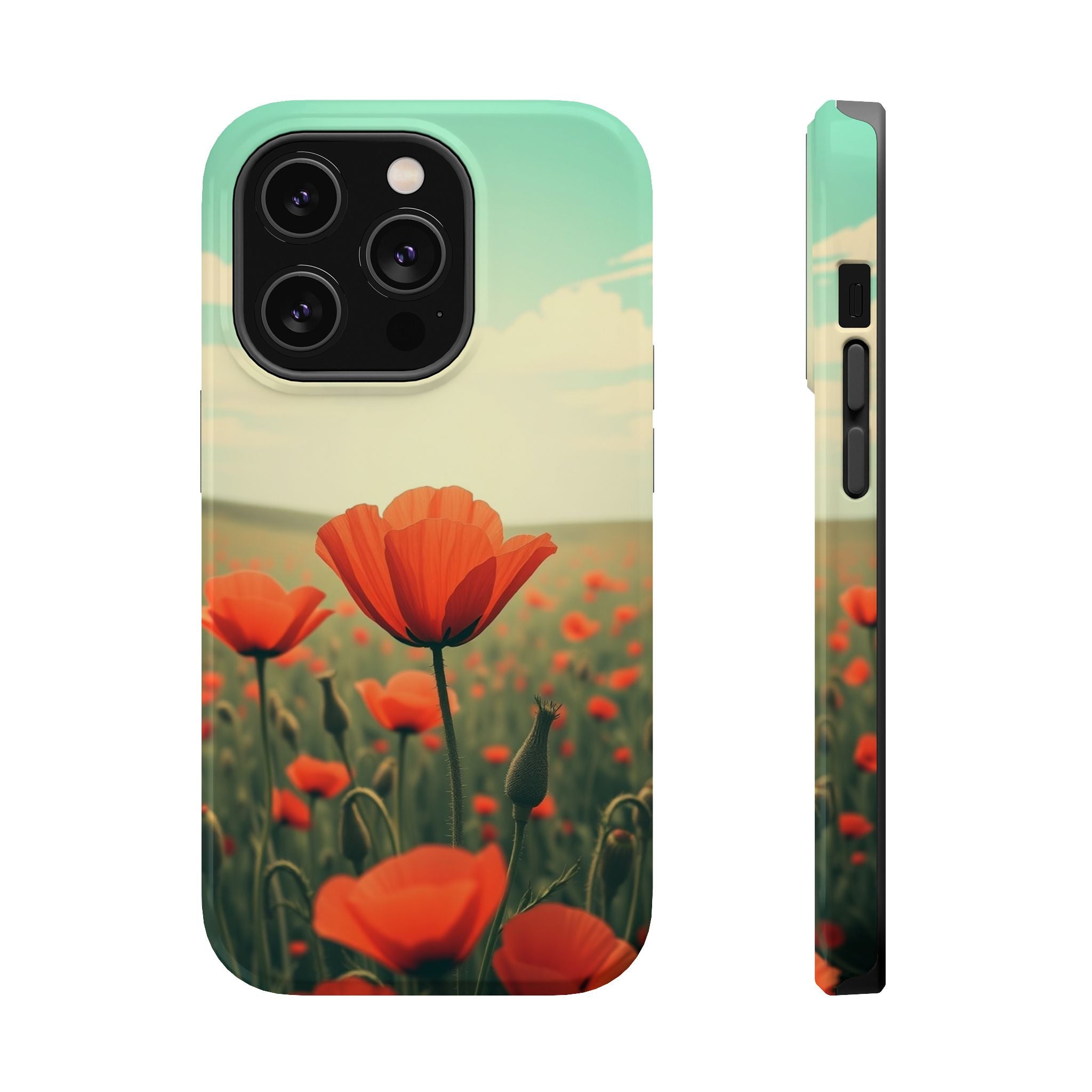 iPhone Radiant Poppy Field Design Bold Modern Everyday Snap Case · iPhone Case