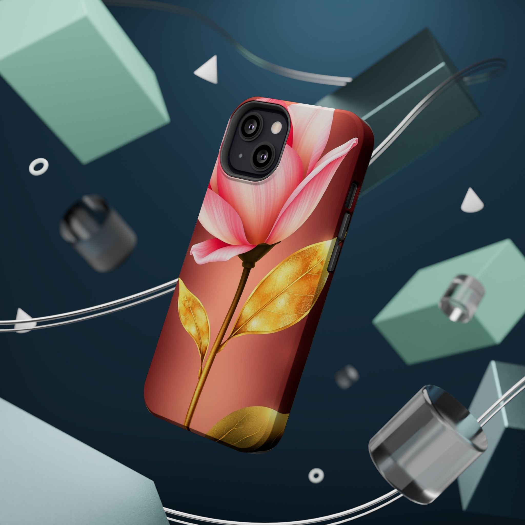 iPhone Dreamy Bloom and Leaf Design 14 Slim Everyday Designer Case · iPhone Case