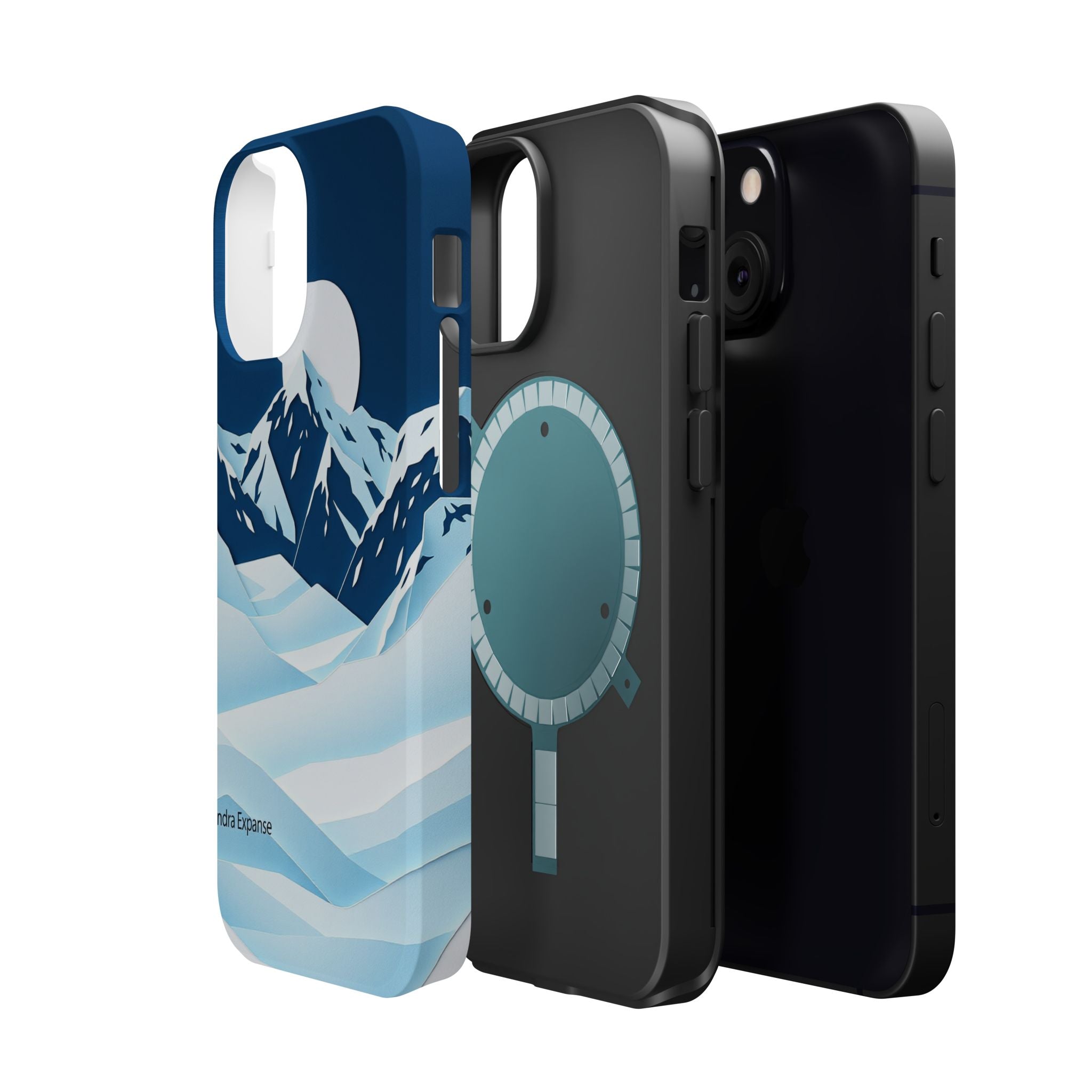iPhone Midnight Blue And Silver Tundra Expanse Clean iPhone 12 Minimal · iPhone