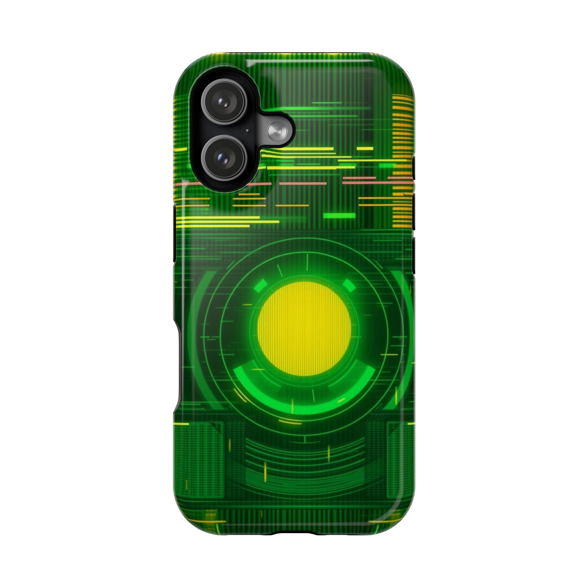 iPhone Emerald Green And Gold VHS Static Slim Everyday Designer Case · iPhone Ca