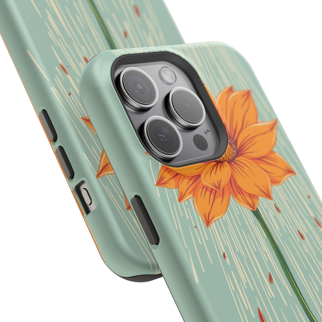 iPhone Spring Shower Bloom Vintage Retro Poster Soft iPhone Finish · iPhone Case