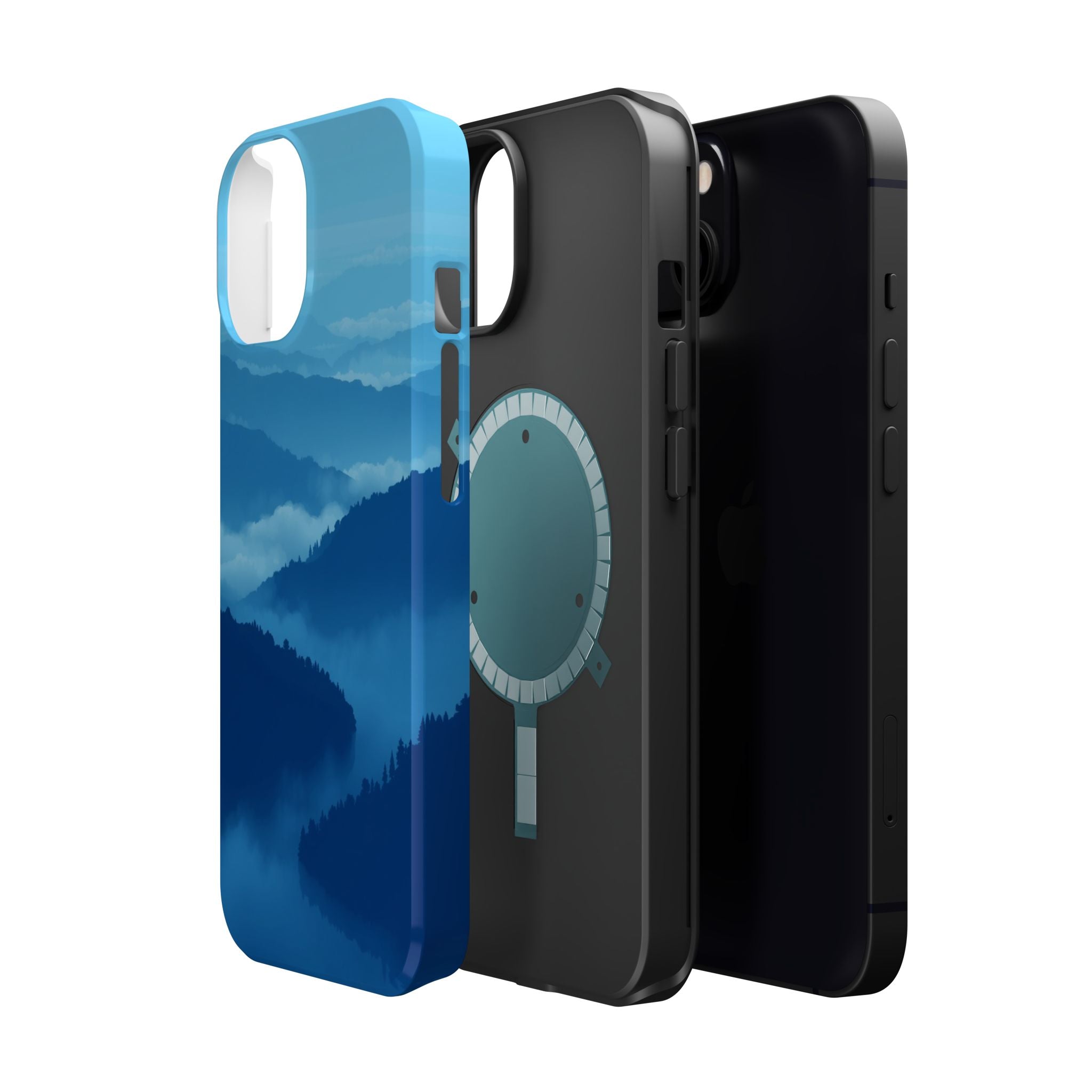 iPhone Fog Rolling Over Hills Pixel Art -Bit Slim iPhone Everyday · iPhone Case