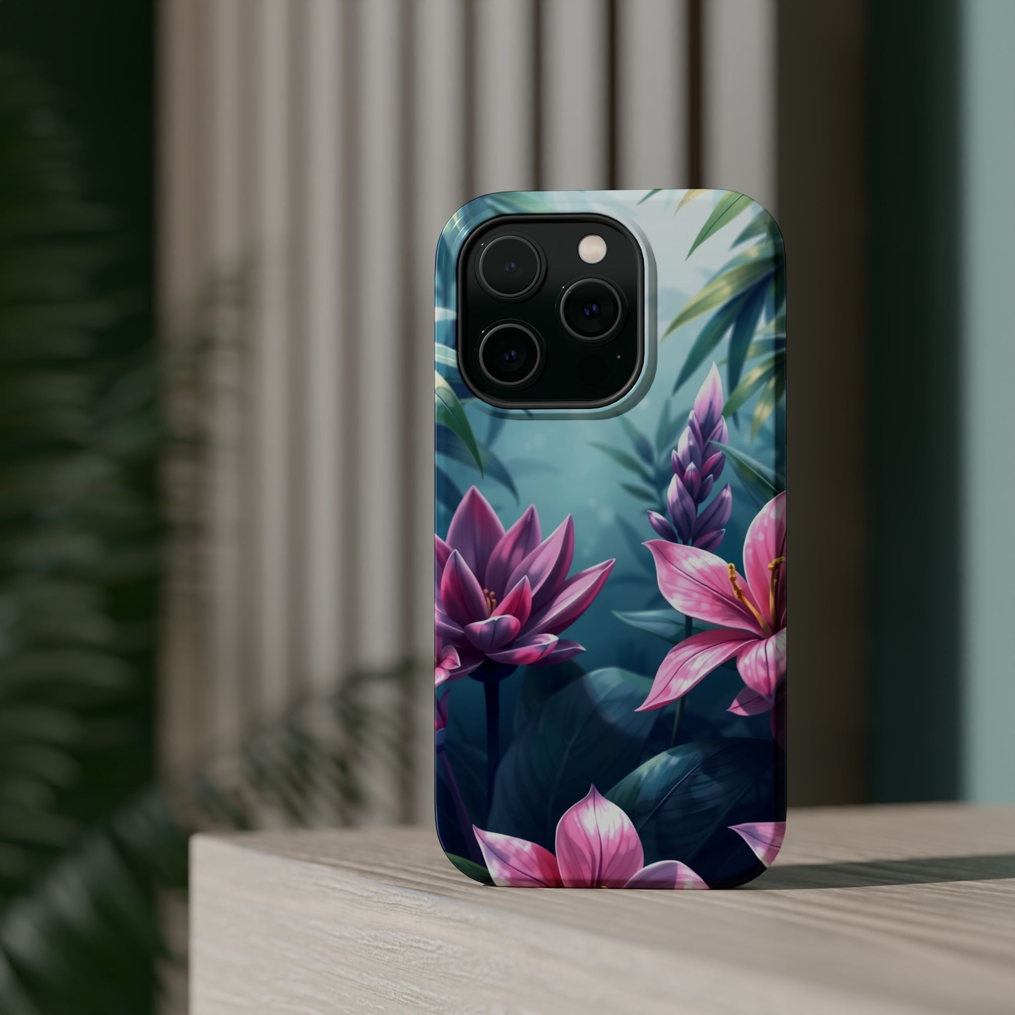 iPhone Indigo And Violet Jungle Floral Slim Everyday Designer Case · iPhone Case