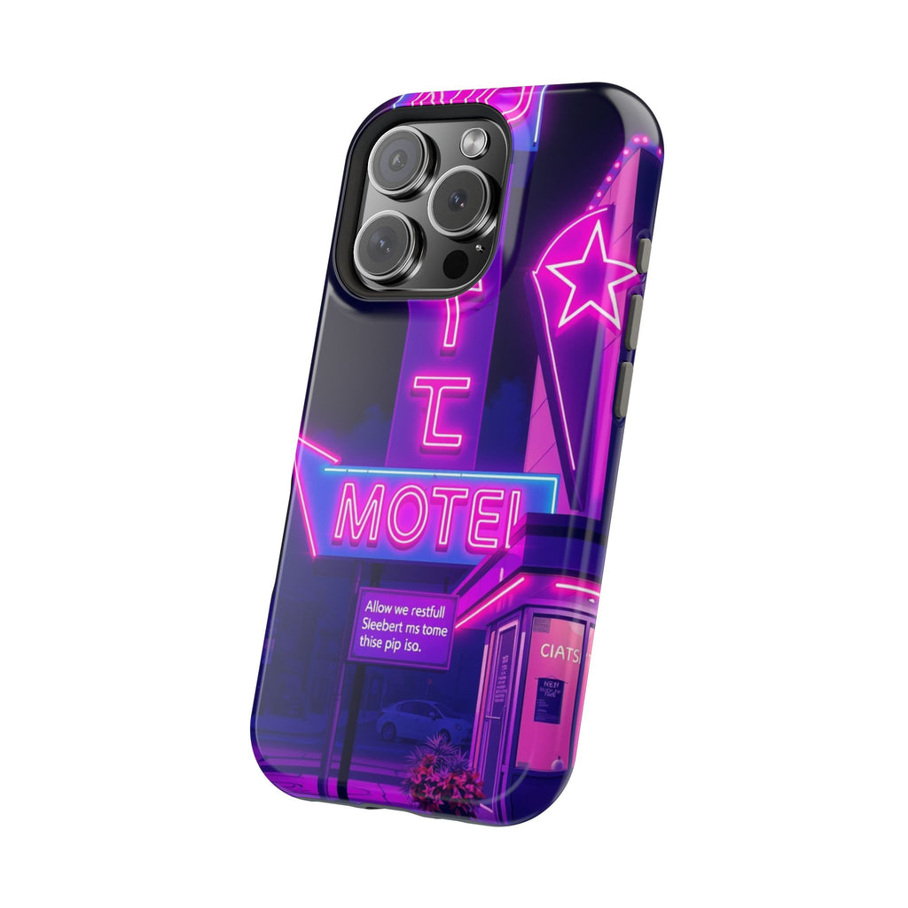 iPhone Neon Sign Motel Enchanted Art Slim Everyday Designer Case · iPhone Case