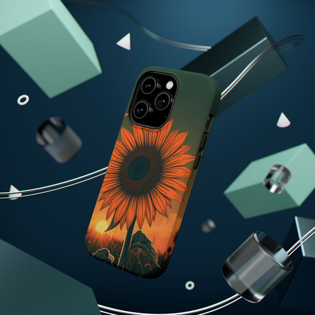 iPhone Charcoal And Copper Sunflower Prairie Slim iPhone Everyday · iPhone Case
