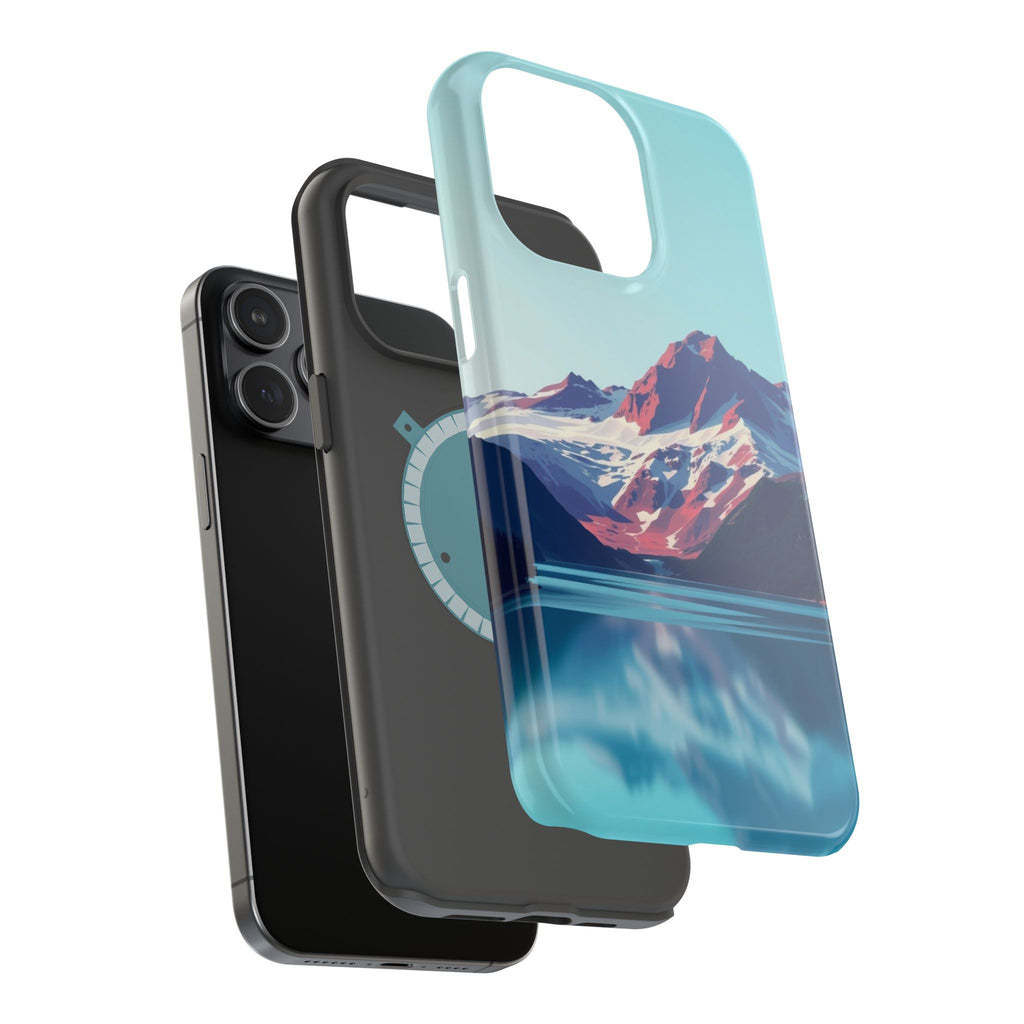 iPhone Cyan And Magenta Glacier Lake Slim Everyday Designer Case · iPhone Case
