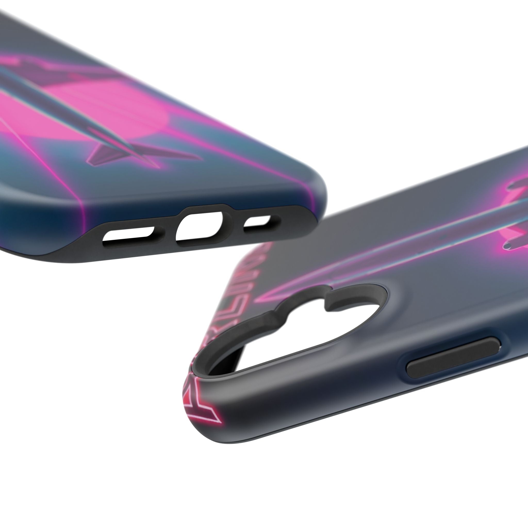 iPhone Cyan And Magenta Retro Airline Poster Slim Everyday Designer Case · iPhon