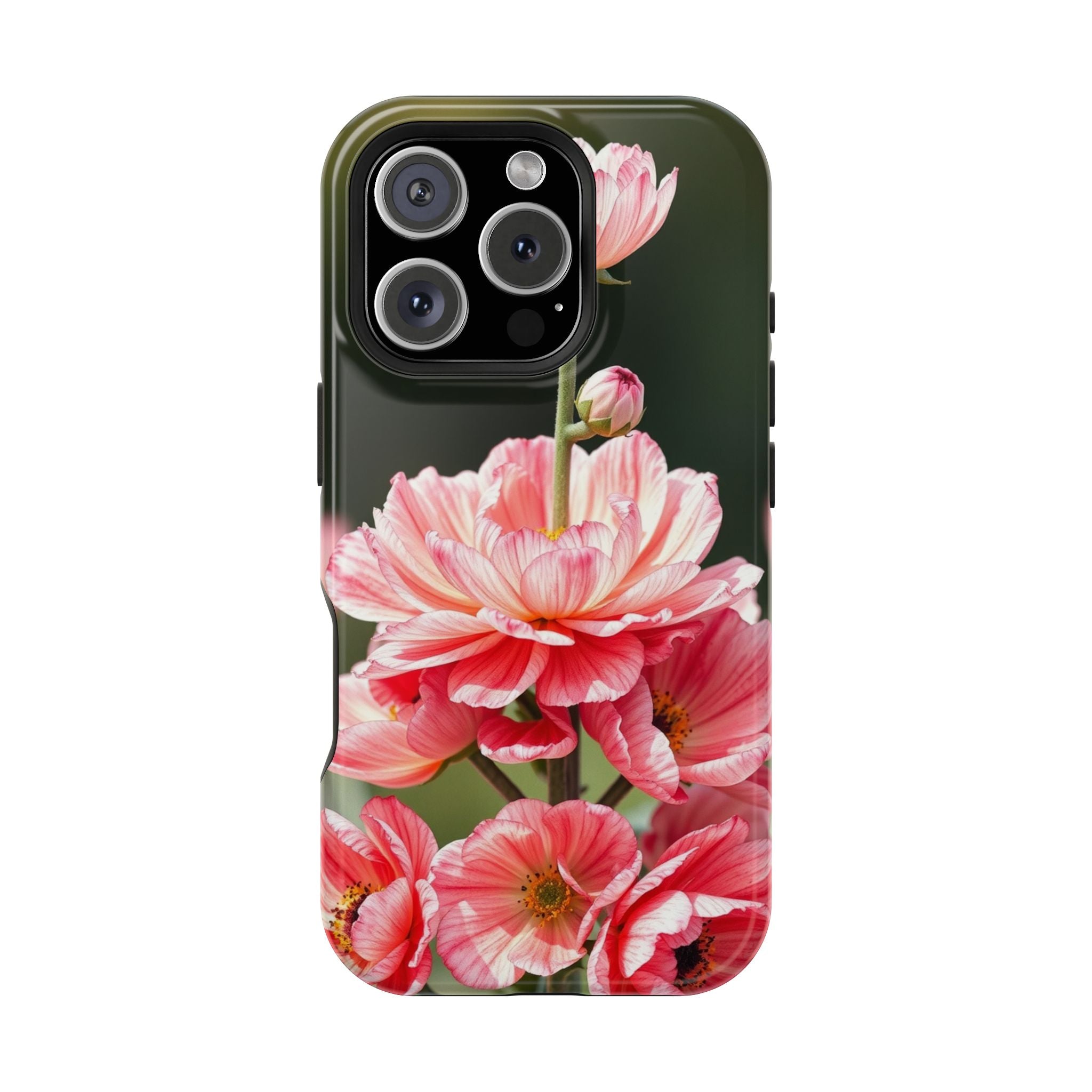 iPhone Ranunculus Stack Vibrant Watercolor Slim Snap Case · iPhone Case