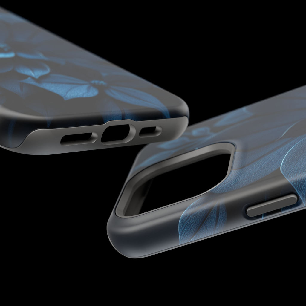 iPhone Midnight Blue And Silver Floral Dark Academia iPhone Slim · iPhone Case
