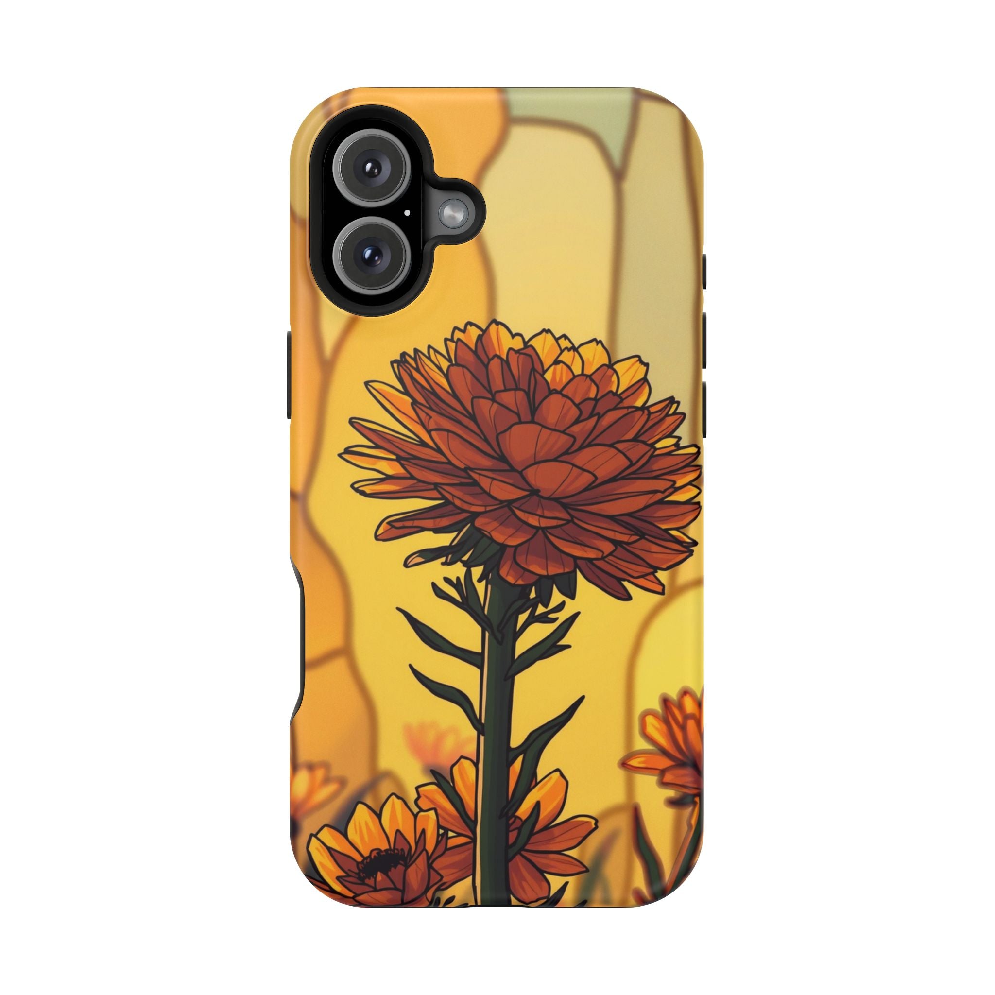 iPhone Sunset Amber And Peach Ranunculus Stack Soft iPhone Finish · iPhone Case