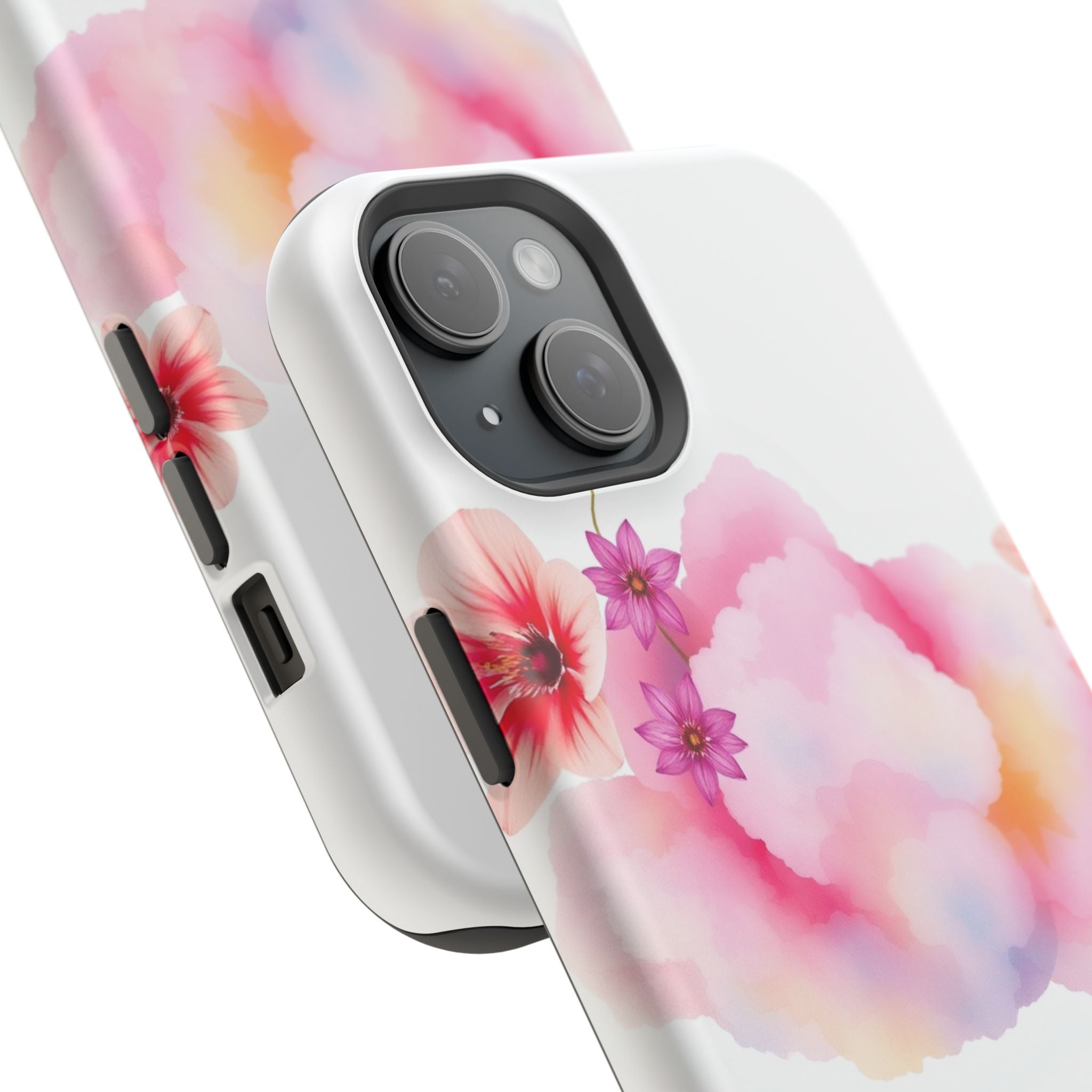 iPhone Pastel Floral Cloud Vibrant Watercolor Carry Case Slim Snap Case · iPhone