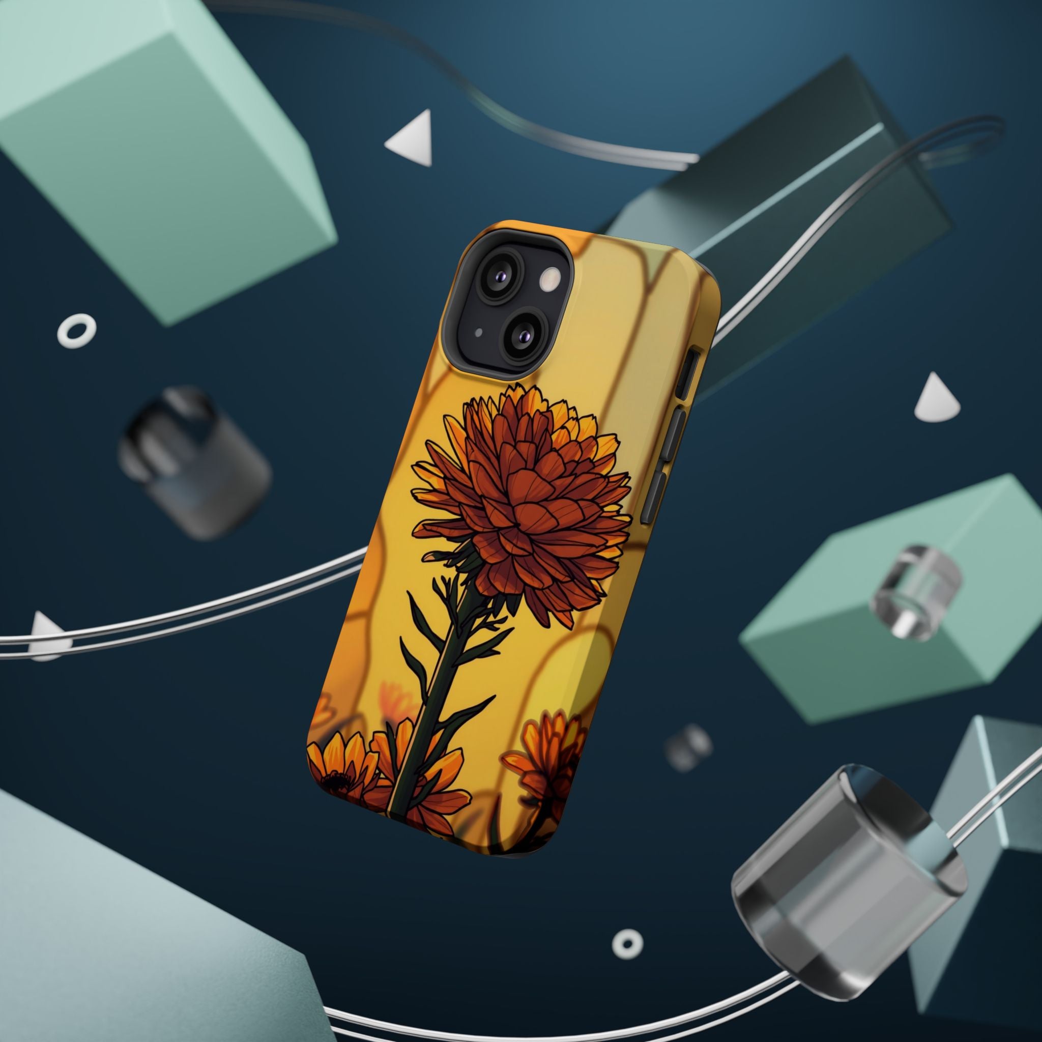 iPhone Sunset Amber And Peach Ranunculus Stack Soft iPhone Finish · iPhone Case